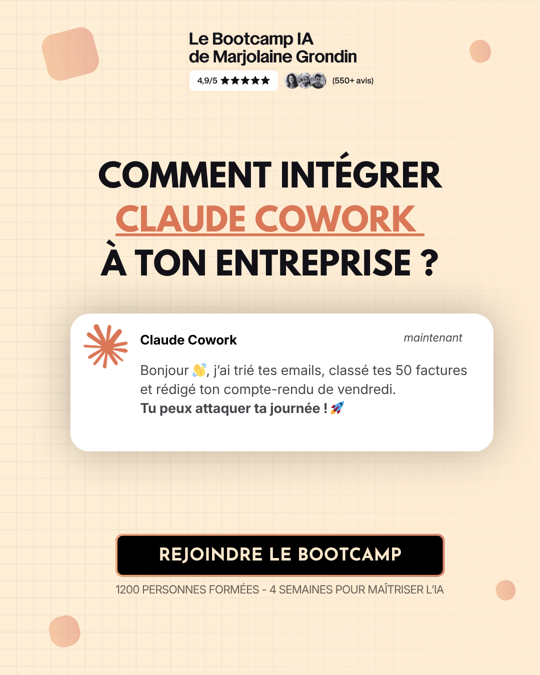 Marjolaine Grondin Facebook ad