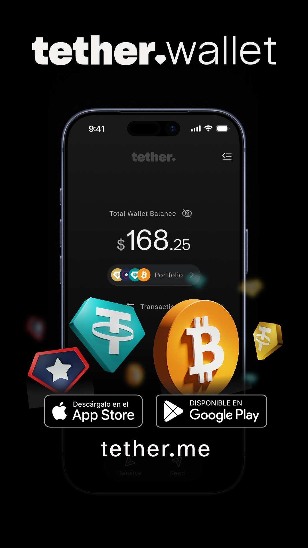 Tether Wallet Facebook ad from Jun 2, 2026