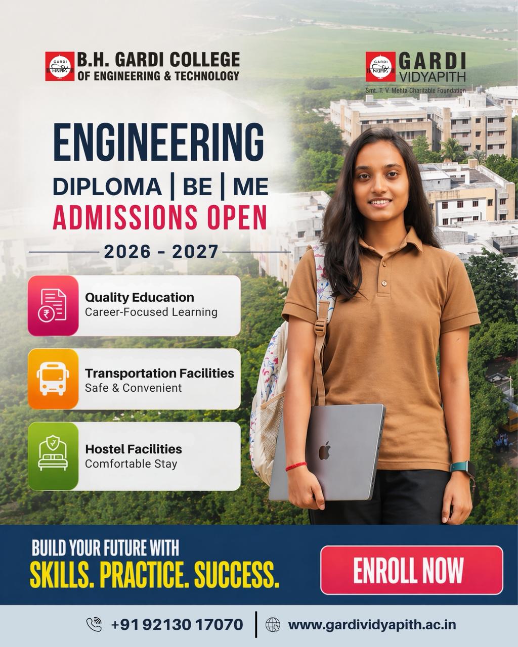 GardiVidyapith Facebook ad: At Gardi Vidyapith, engineering is not just about…