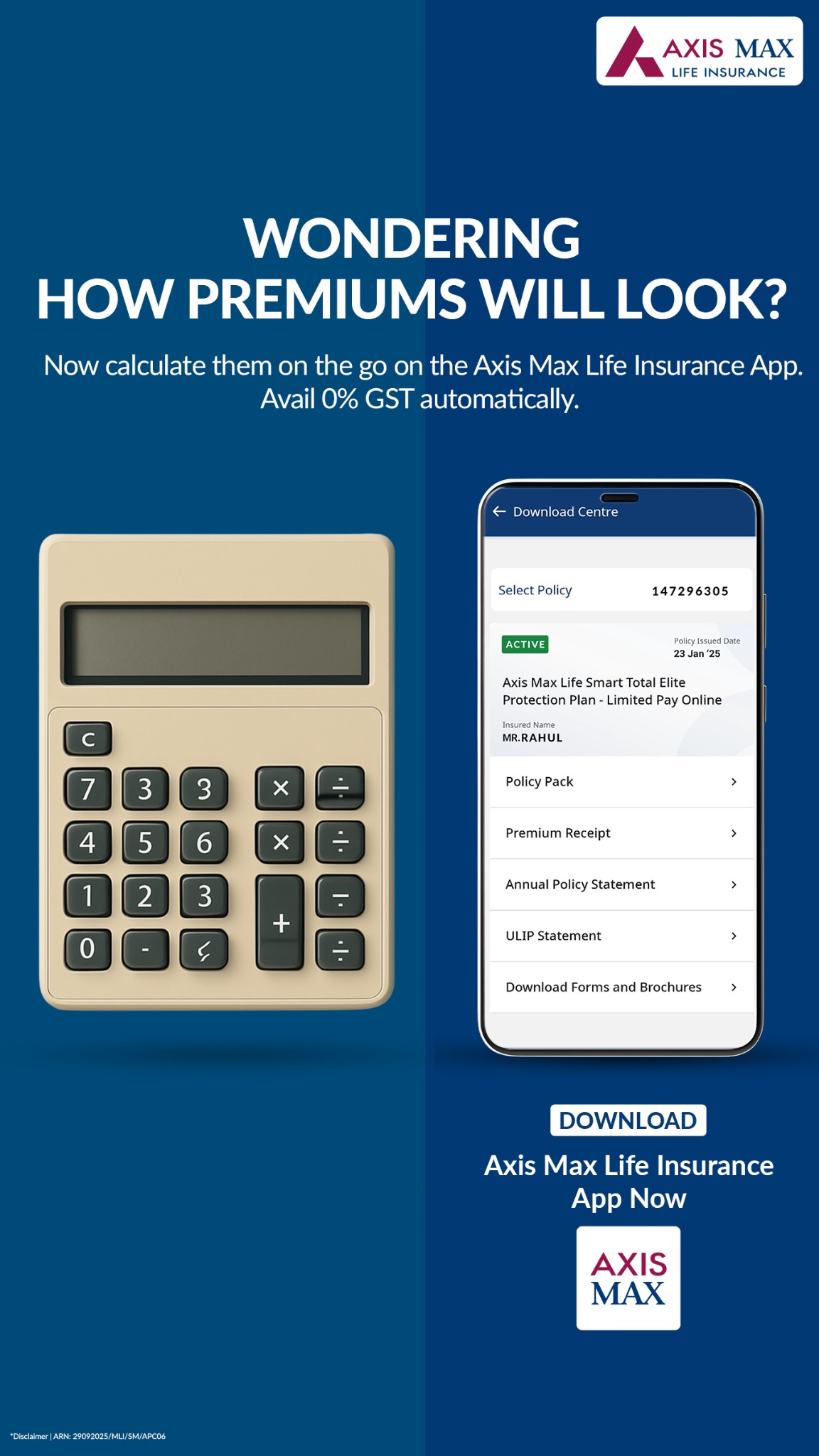 Axis Max Life Insurance Facebook ad