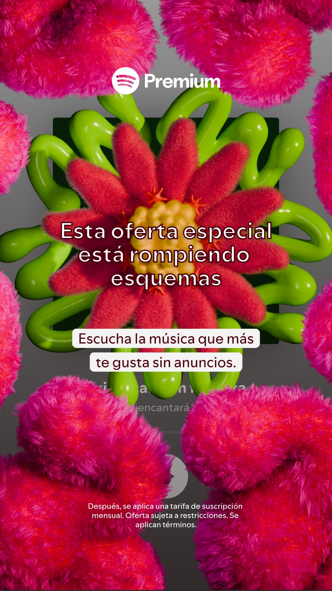Spotify Facebook ad: No te pierdas esta oferta especial