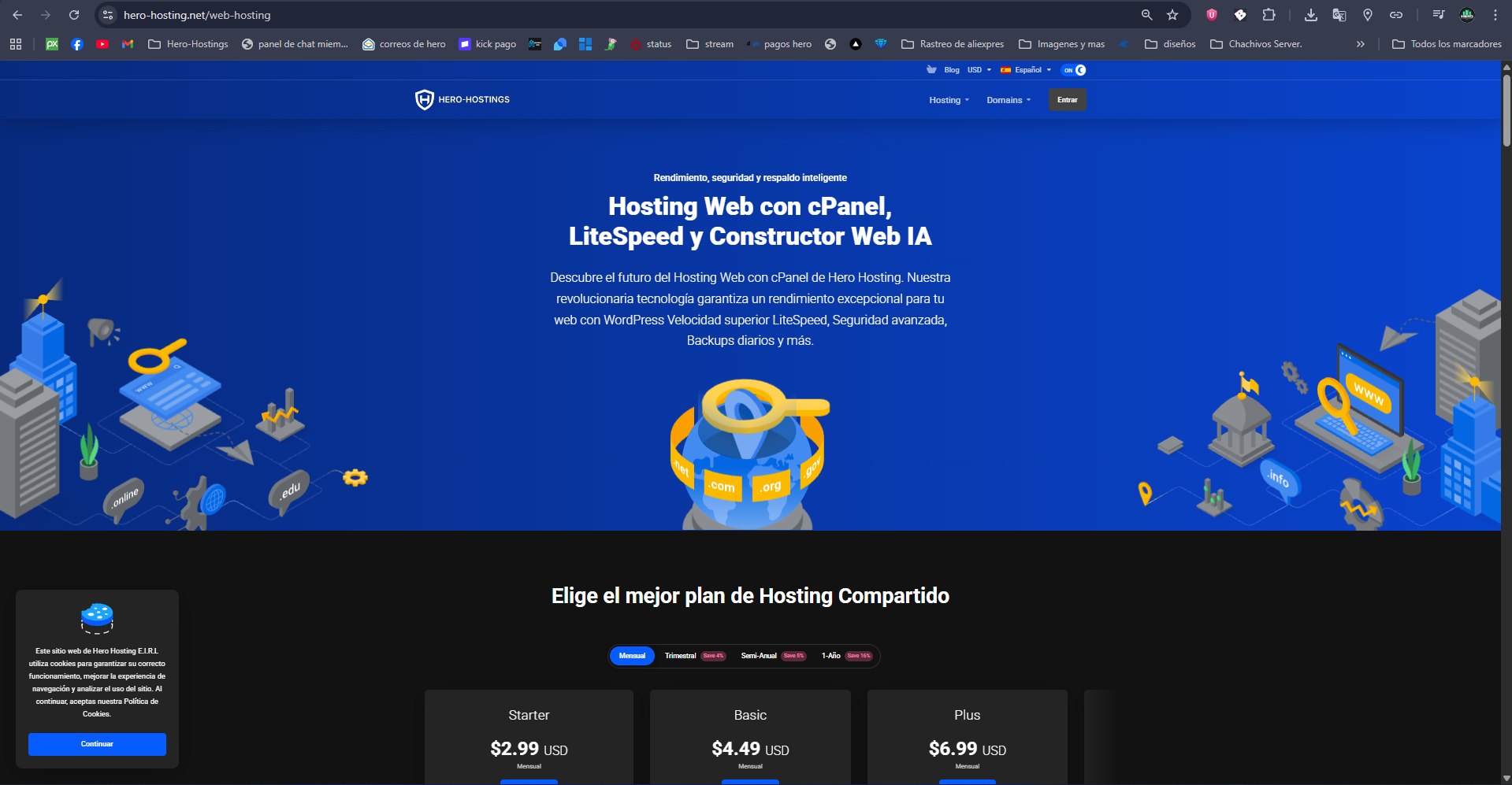 Hero-Hostings Facebook ad: Lleva tu web al siguiente nivel con Hero…