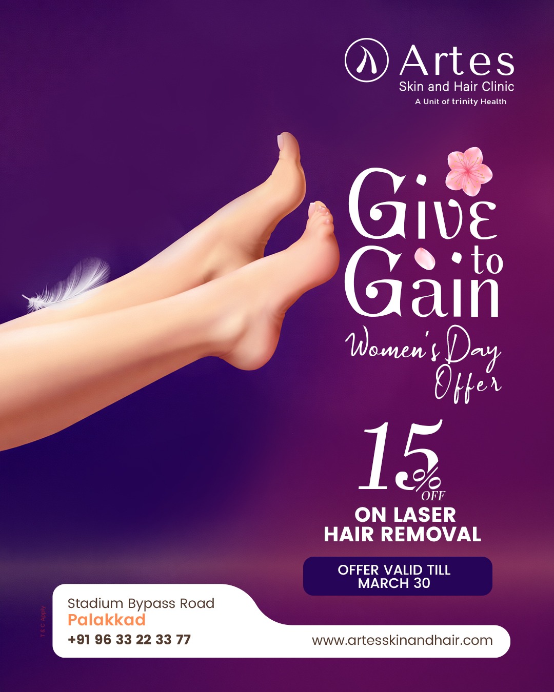 Artes Skin & Hair Clinic Facebook ad from Mar 8, 2026