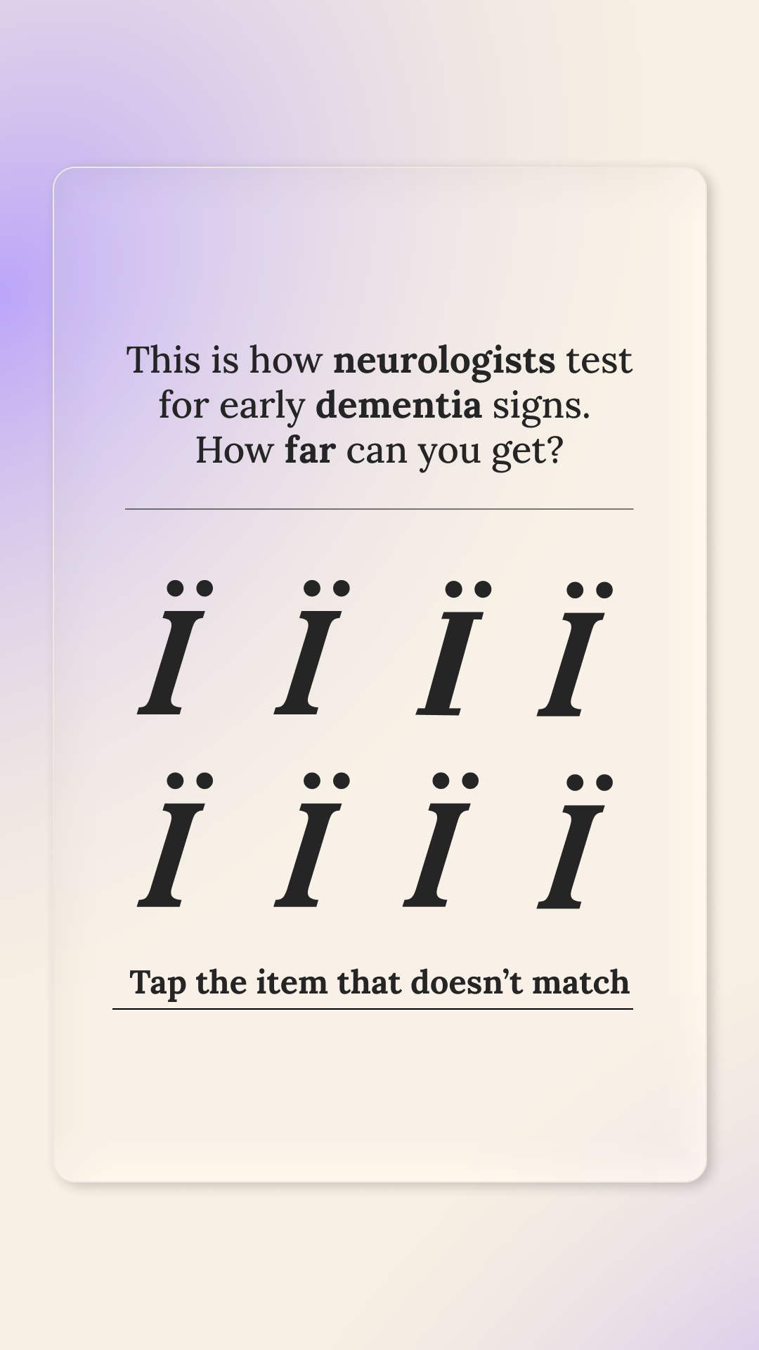 Brain Health Check Facebook ad
