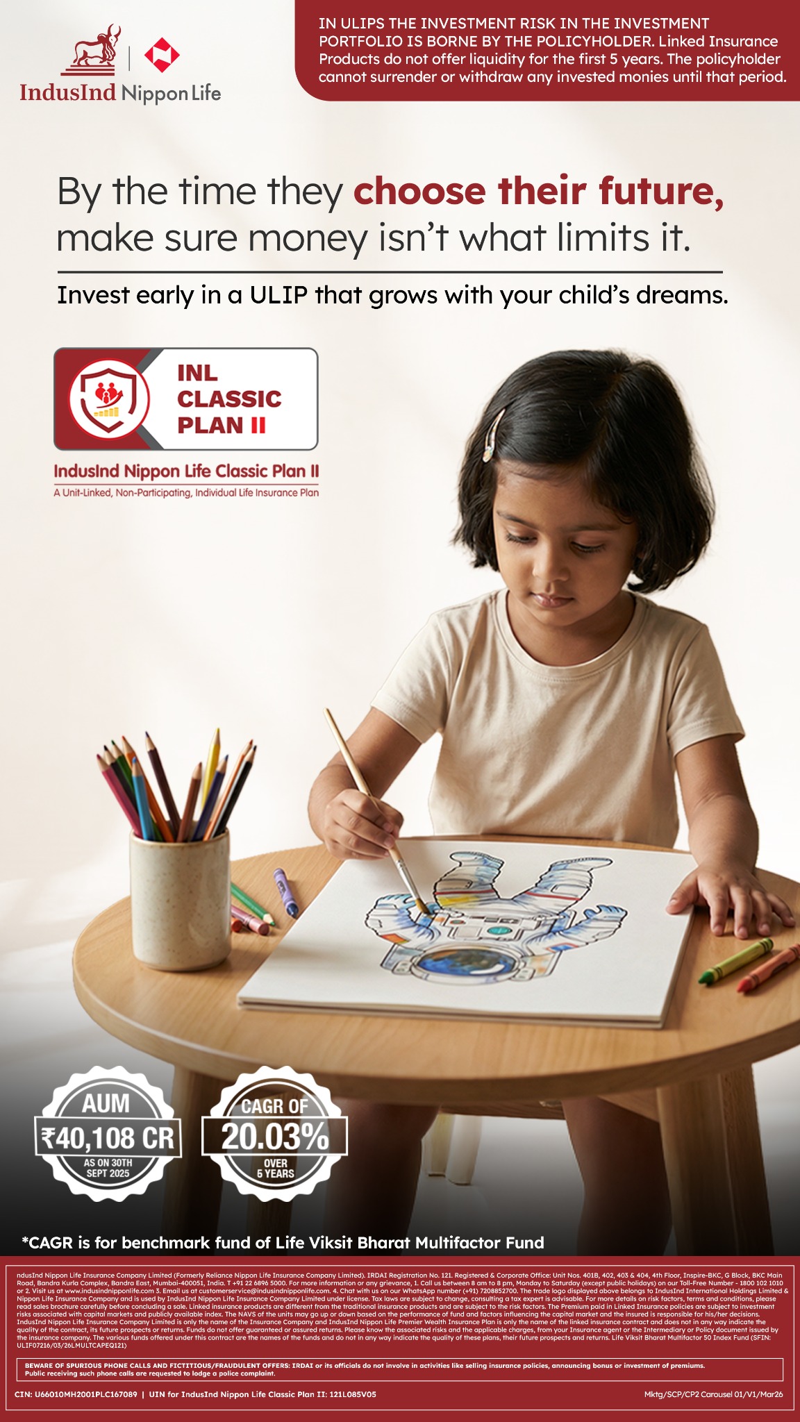 IndusInd Nippon Life Insurance Facebook ad