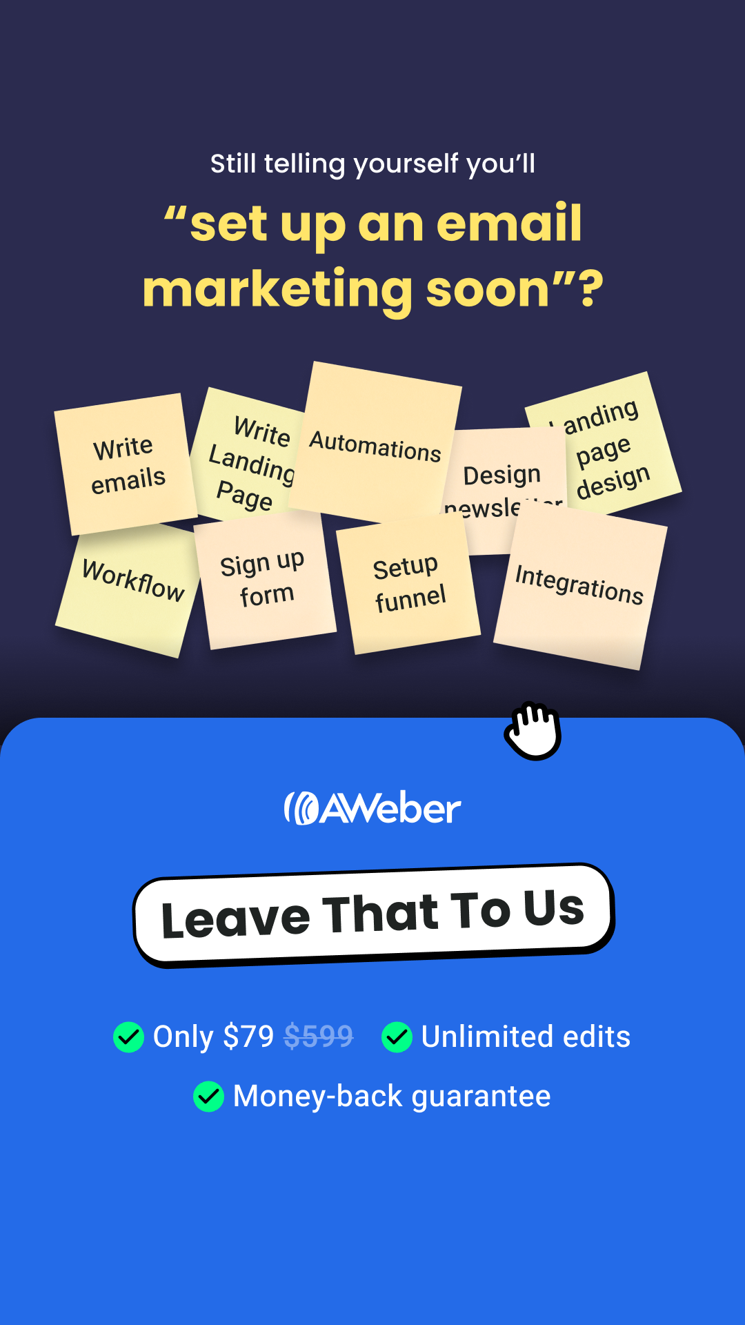 AWeber Facebook ad