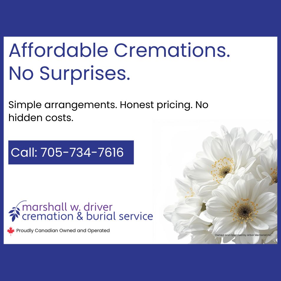 Marshall W. Driver Cremation & Burial Service Facebook ad from May 15, 2026