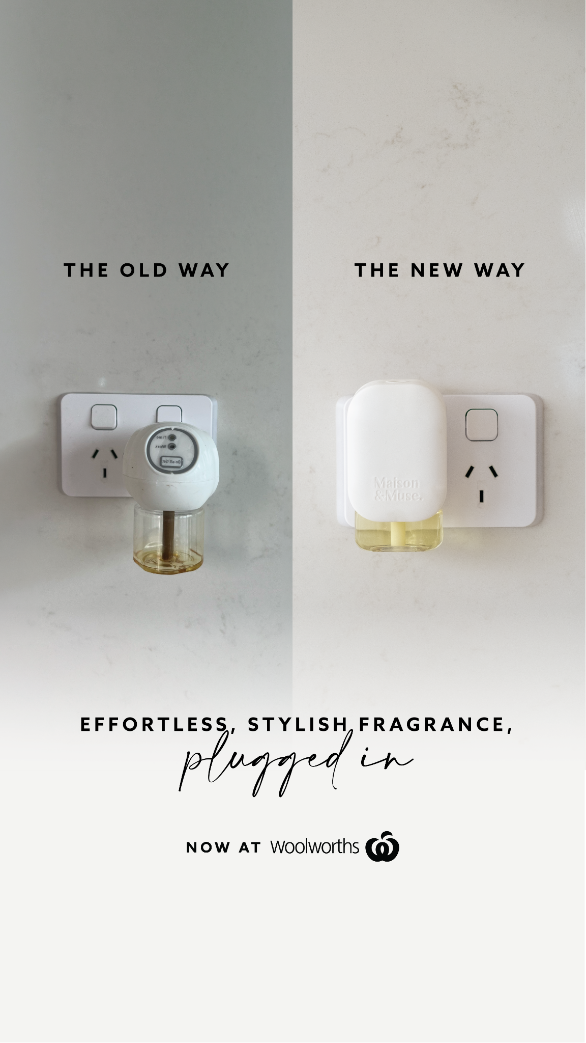 Maison&Muse. Facebook ad: Effortless Fragrance, Plugged In