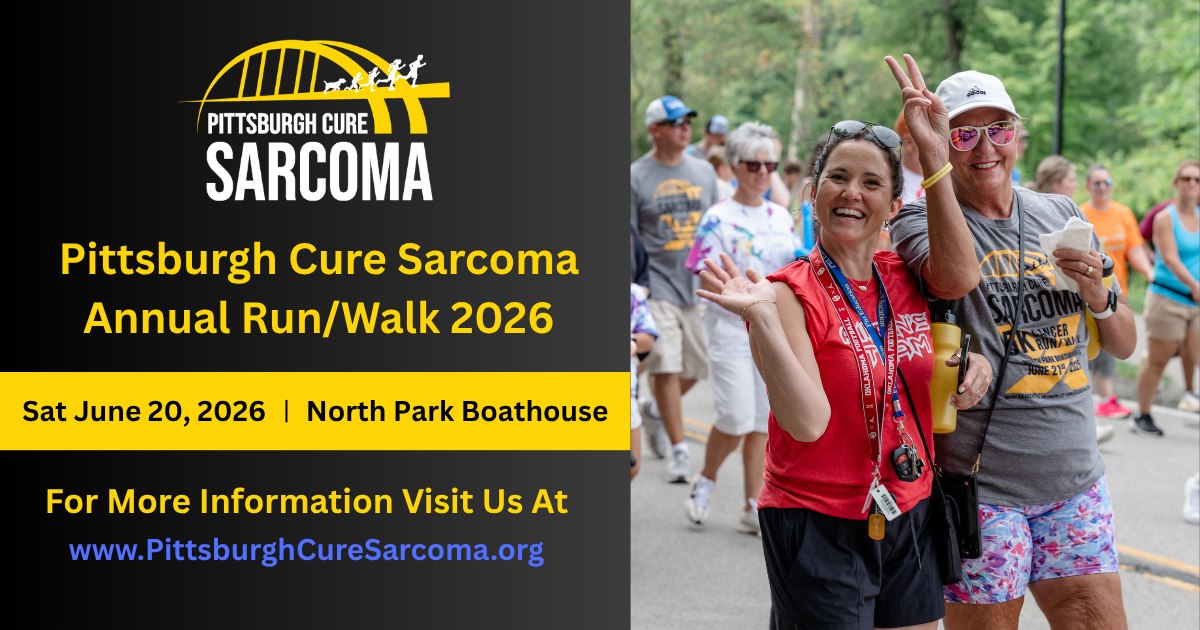 Pittsburgh Cure Sarcoma Facebook ad: Pittsburgh Cure Sarcoma Annual 5K Run/Walk 2026
