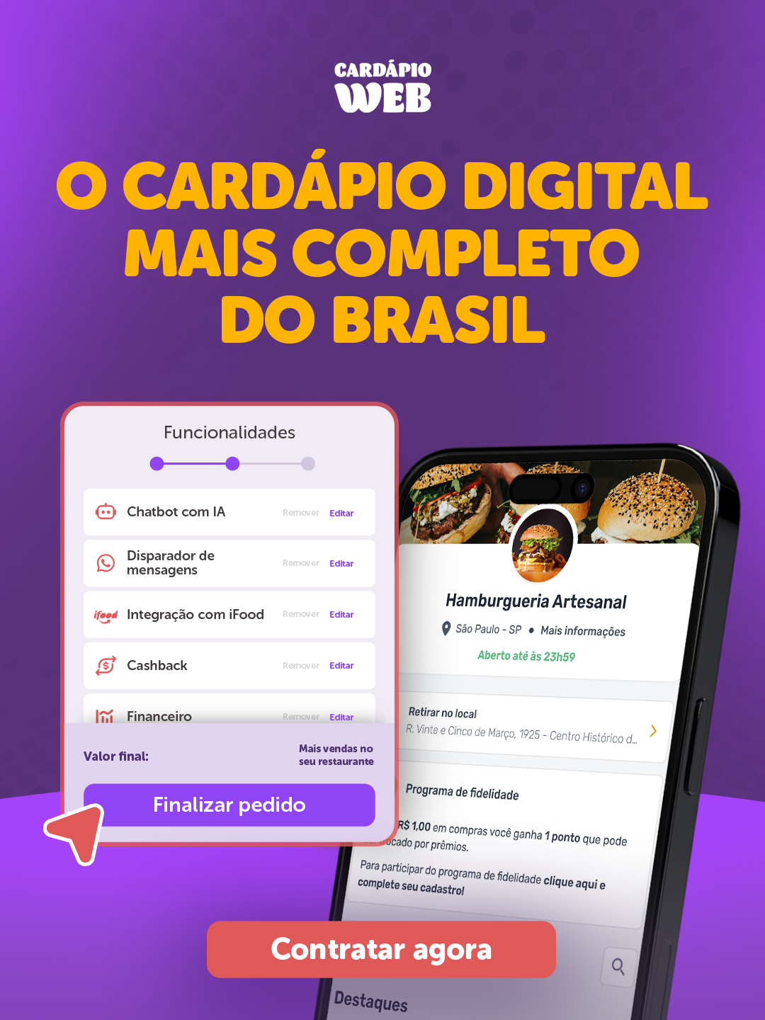 Cardápio Web Facebook ad