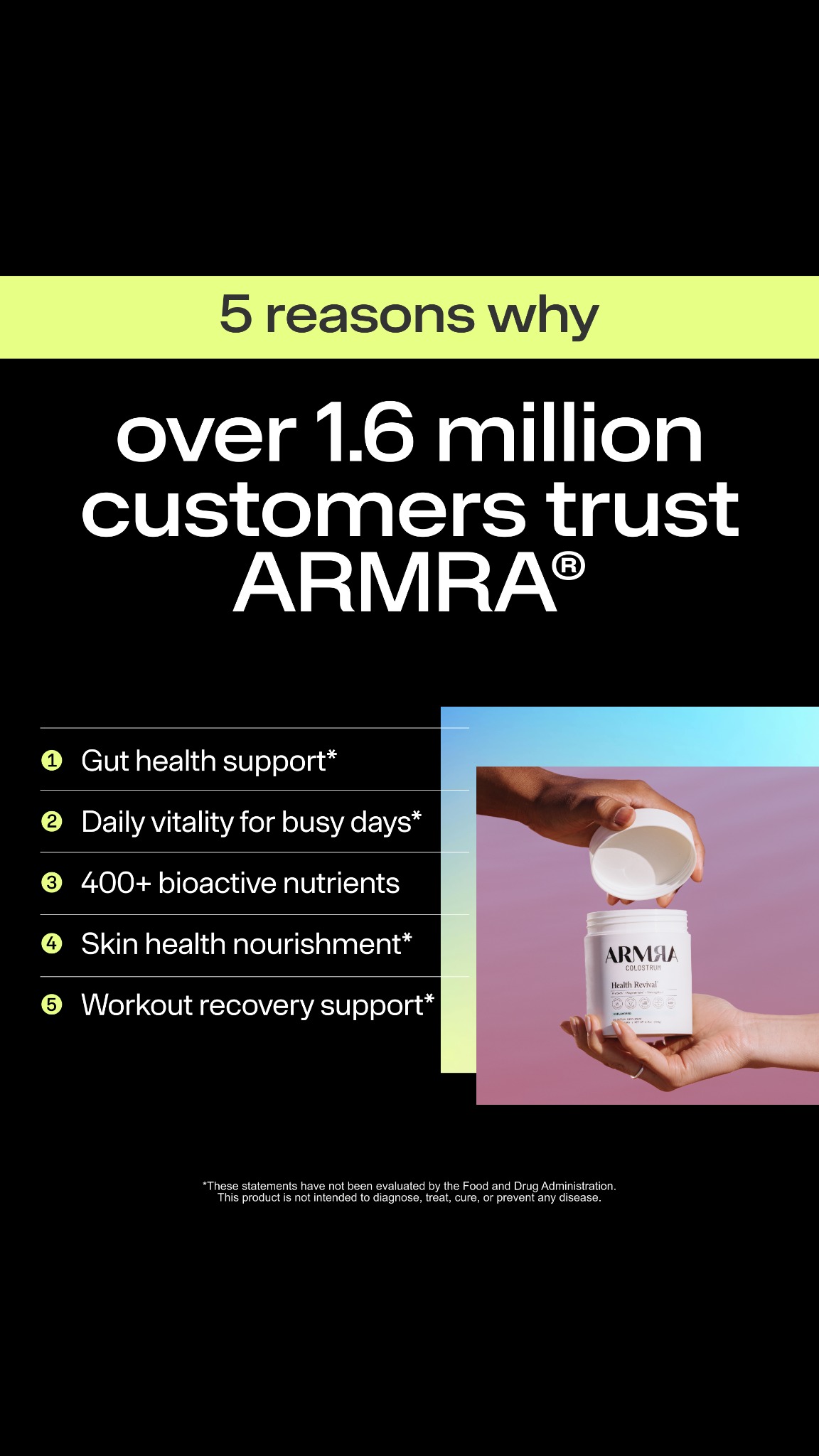 ARMRA Facebook ad
