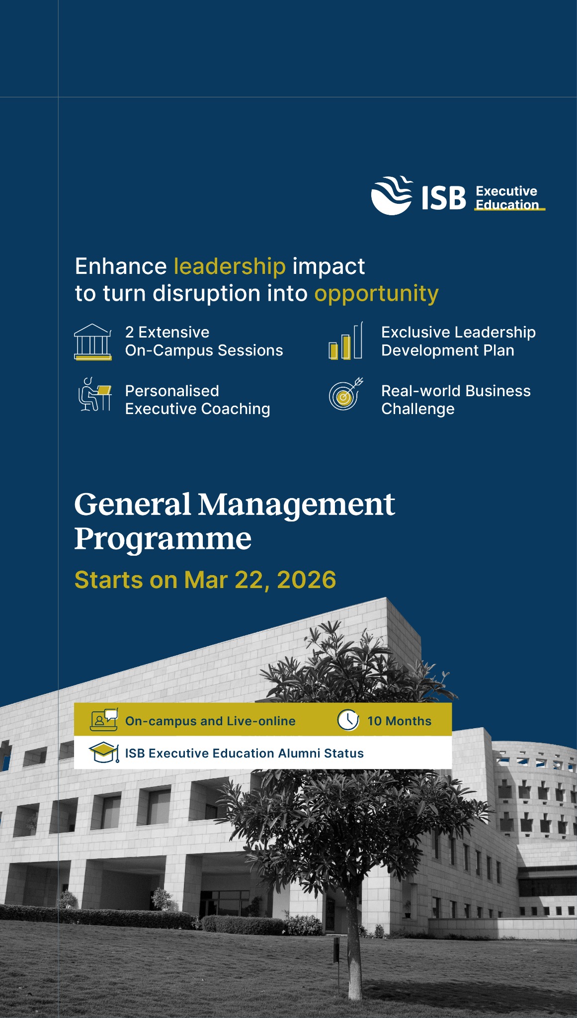 ISB Executive Education Facebook ad