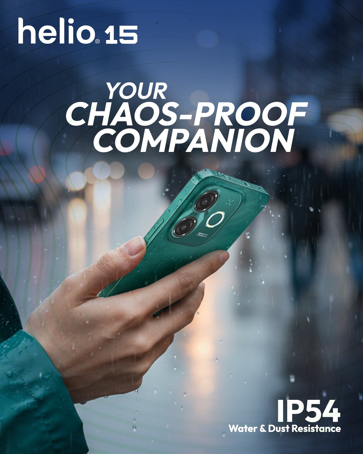 Helio Facebook ad: Helio 15’s IP54 rating means your plans can…