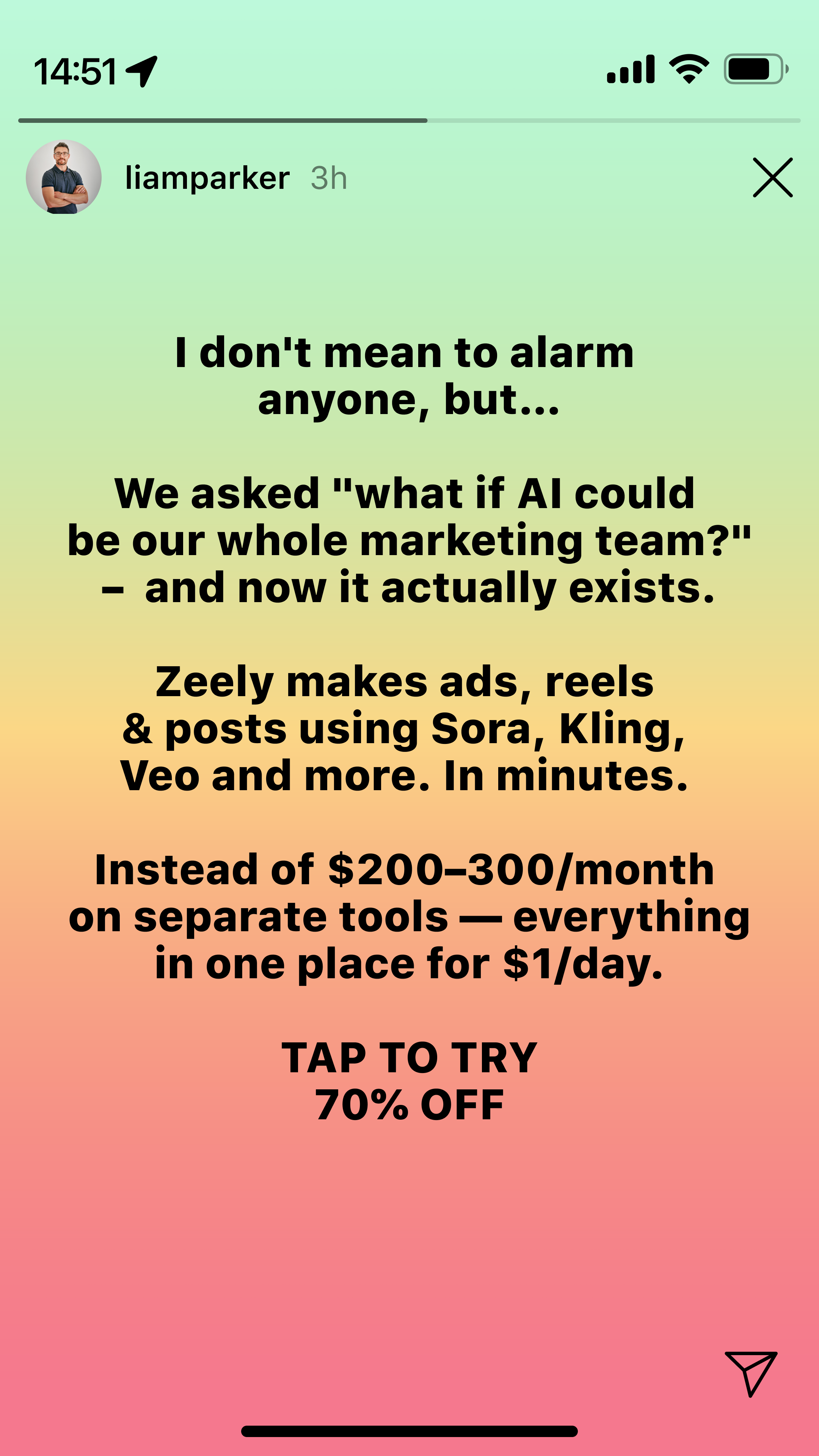 Zeely Facebook ad