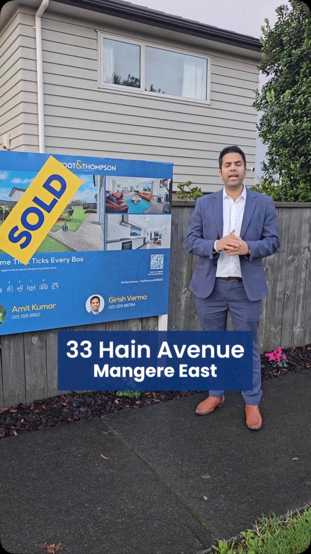 Team Girish - Barfoot & Thompson Facebook ad: JUST SOLD | 33 Hain Avenue, Mangere East