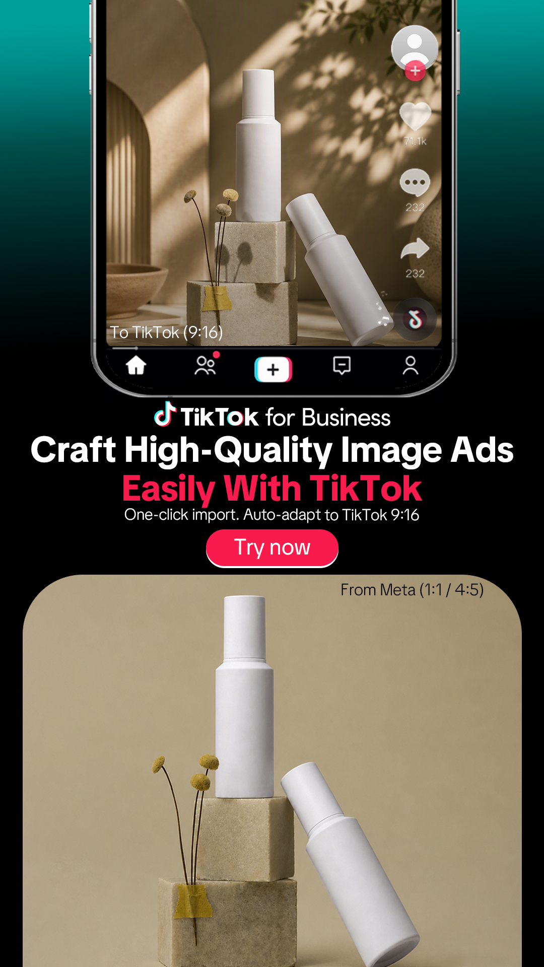 TikTok For Business Facebook ad: Create TikTok Image Ads & Get Coupon up to EGP 300,000