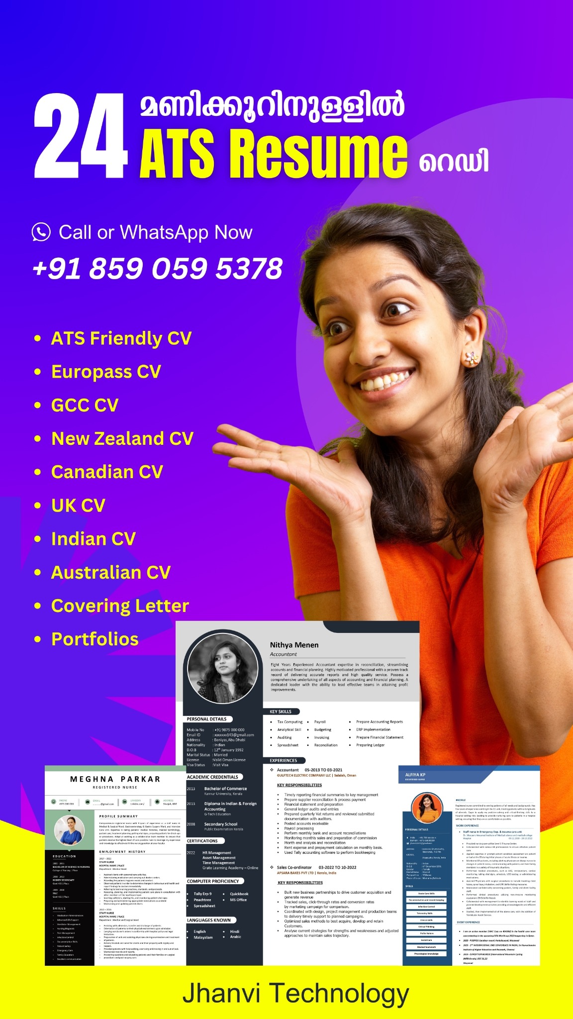 Jhanvi Technologies Resume Writing Service Facebook ad