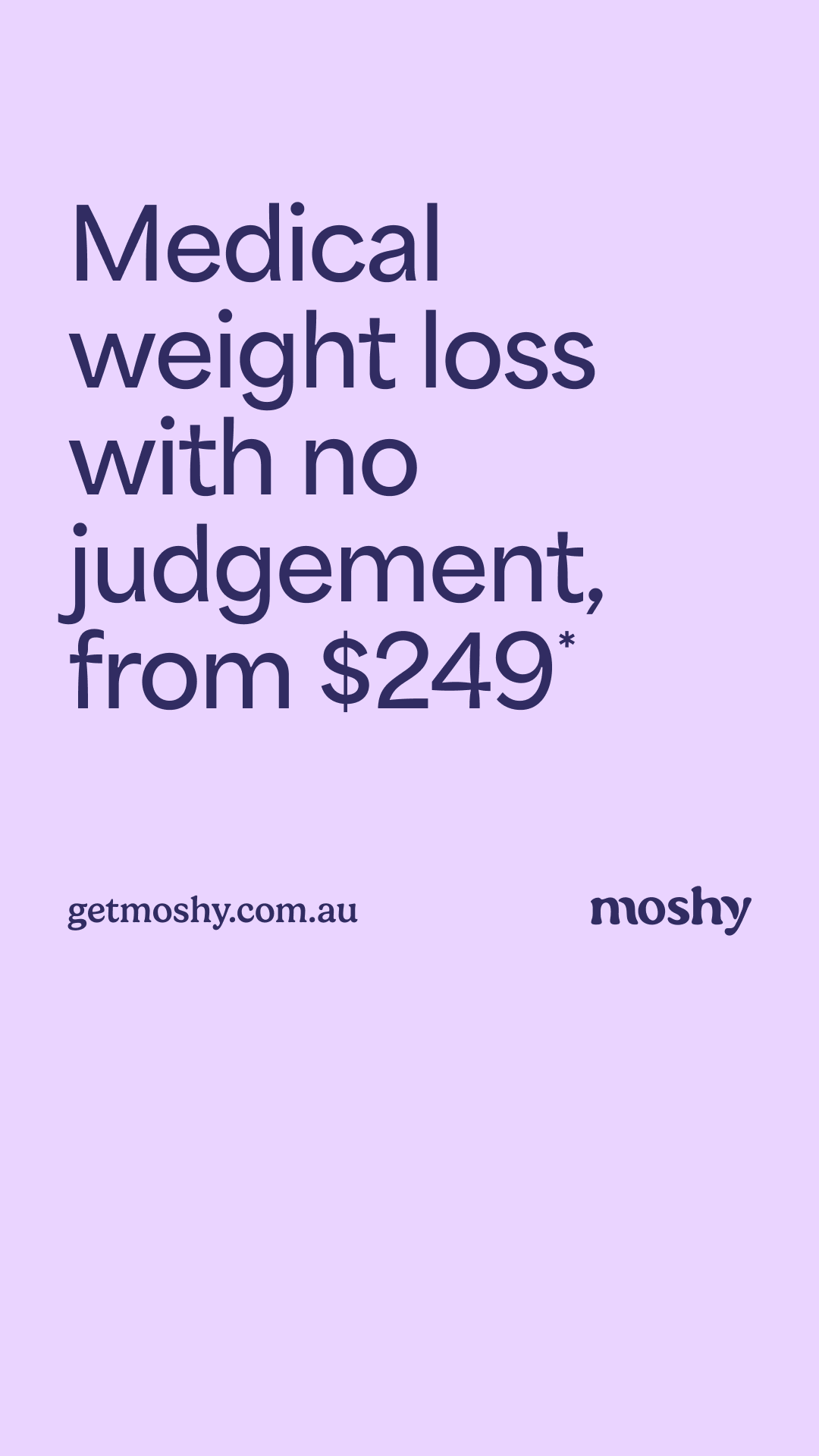 Moshy Facebook ad