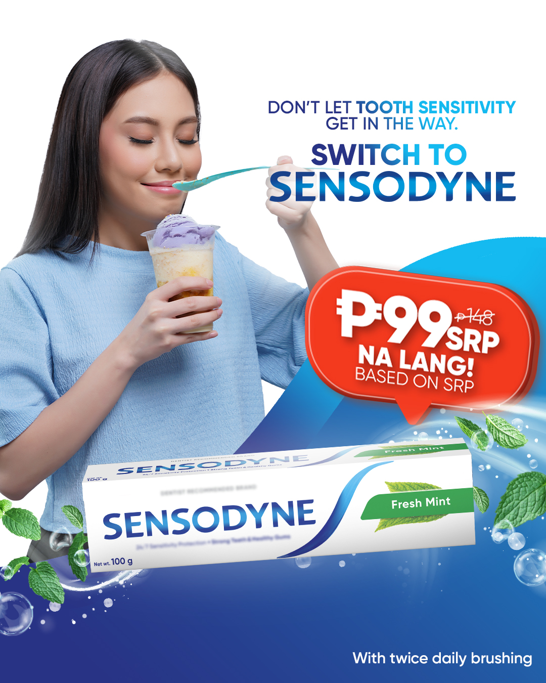 Sensodyne Facebook ad: Enjoying your sweet treat?