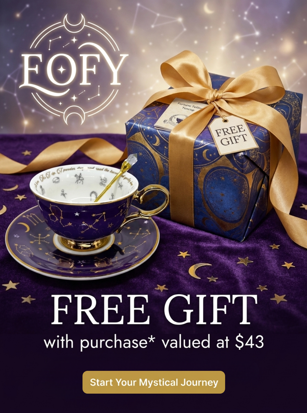Tea With Karin Facebook ad: Free $43 gift with every order over $50