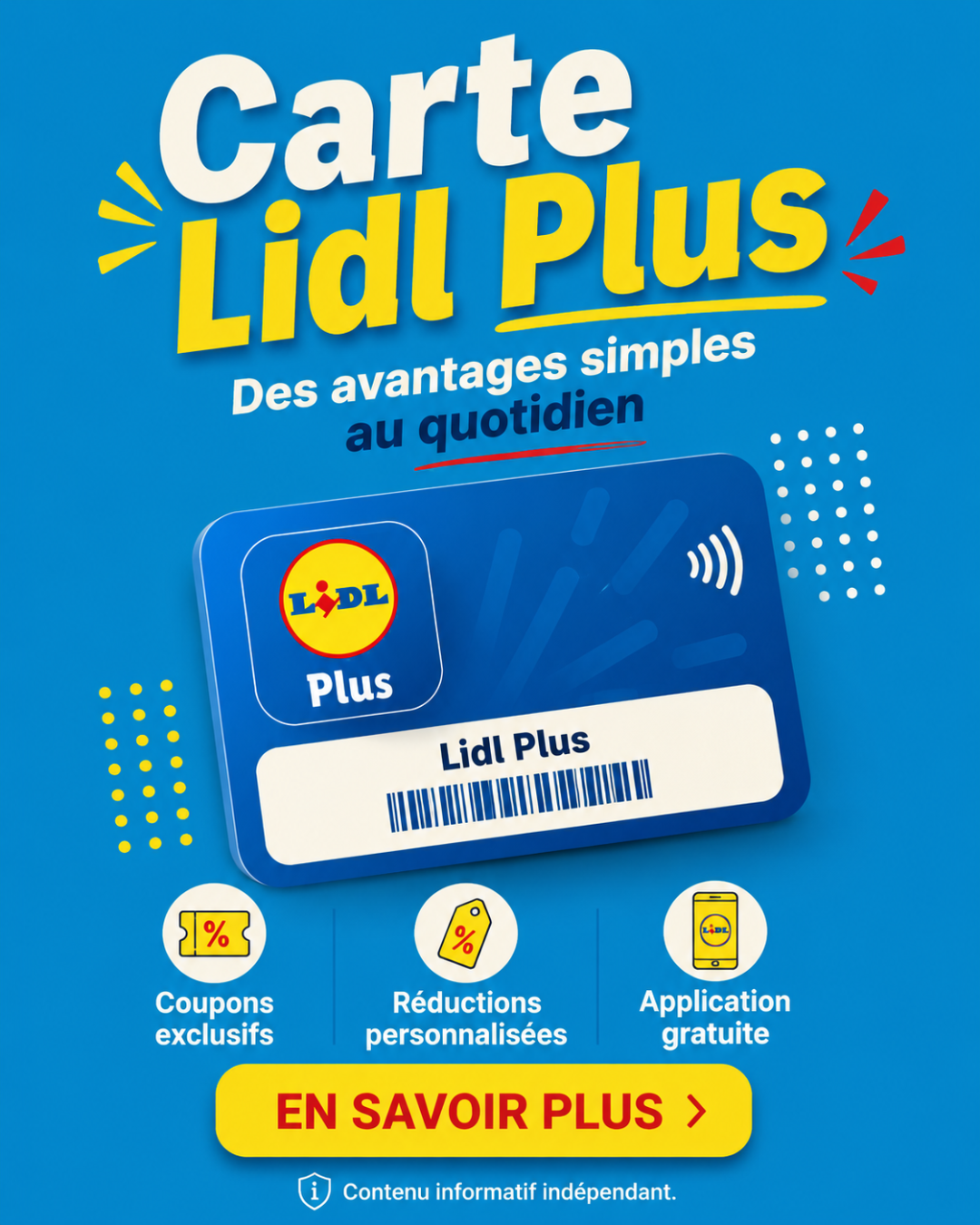 Ian Martin Facebook ad: CARTE LIDL PLUS