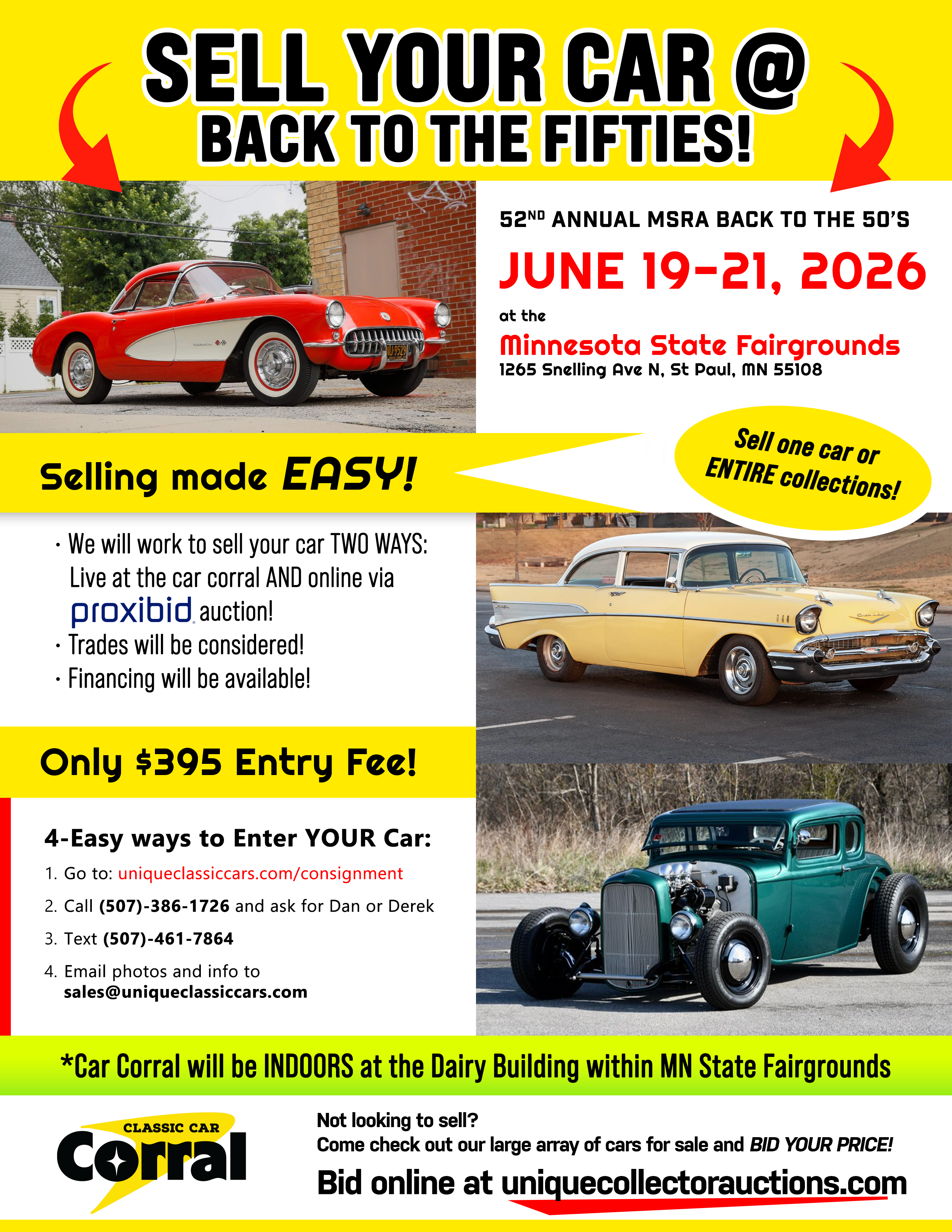 Unique Classic Cars Facebook ad: REGISTER NOW!