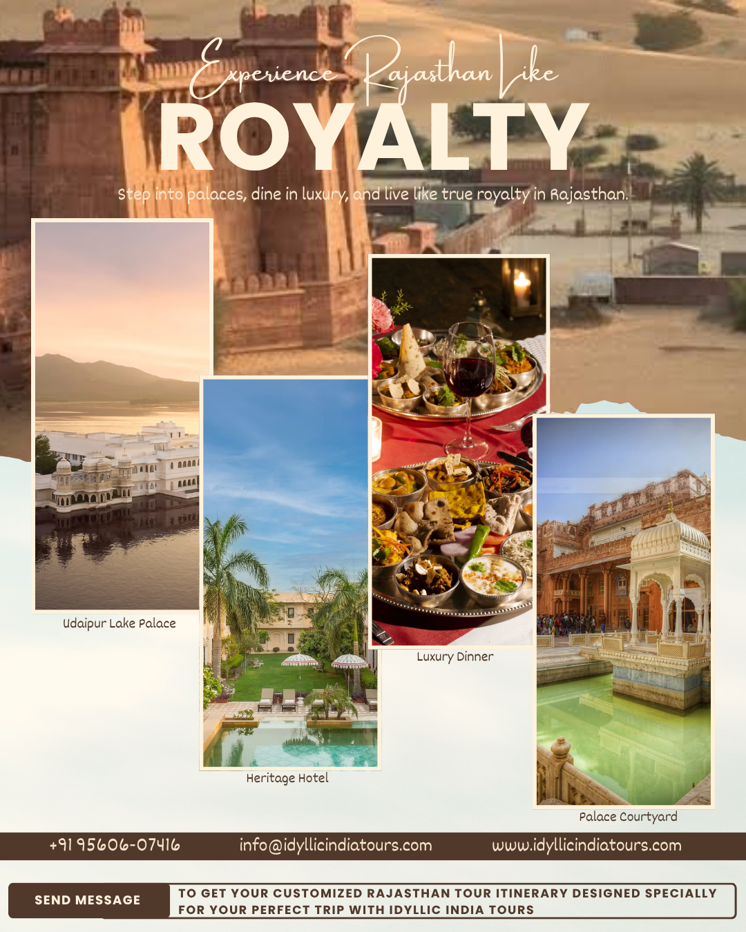 idyllicindiatours Facebook ad: Your Royal Rajasthan Journey Awaits