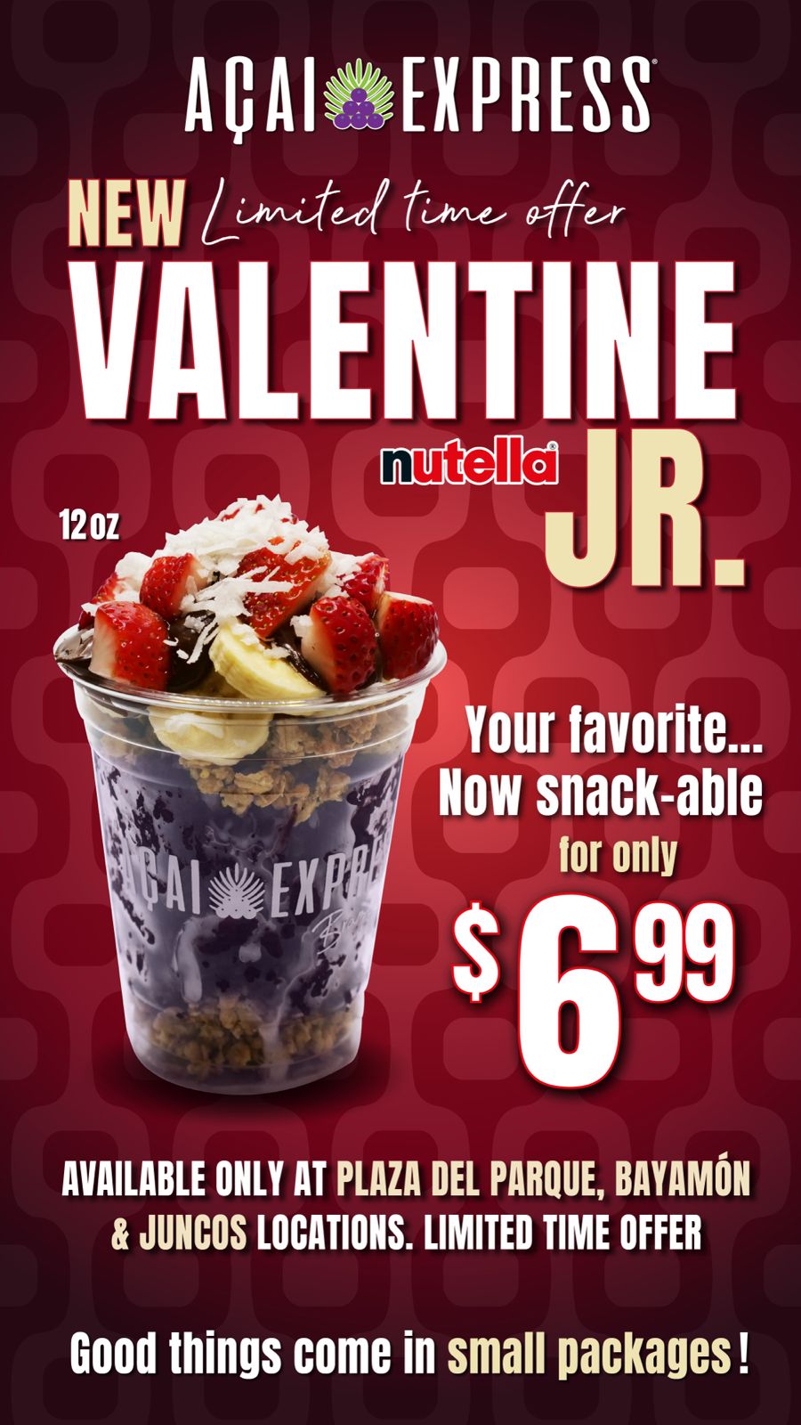 Acai Express Superfood Bowls Facebook ad from Apr 9, 2026