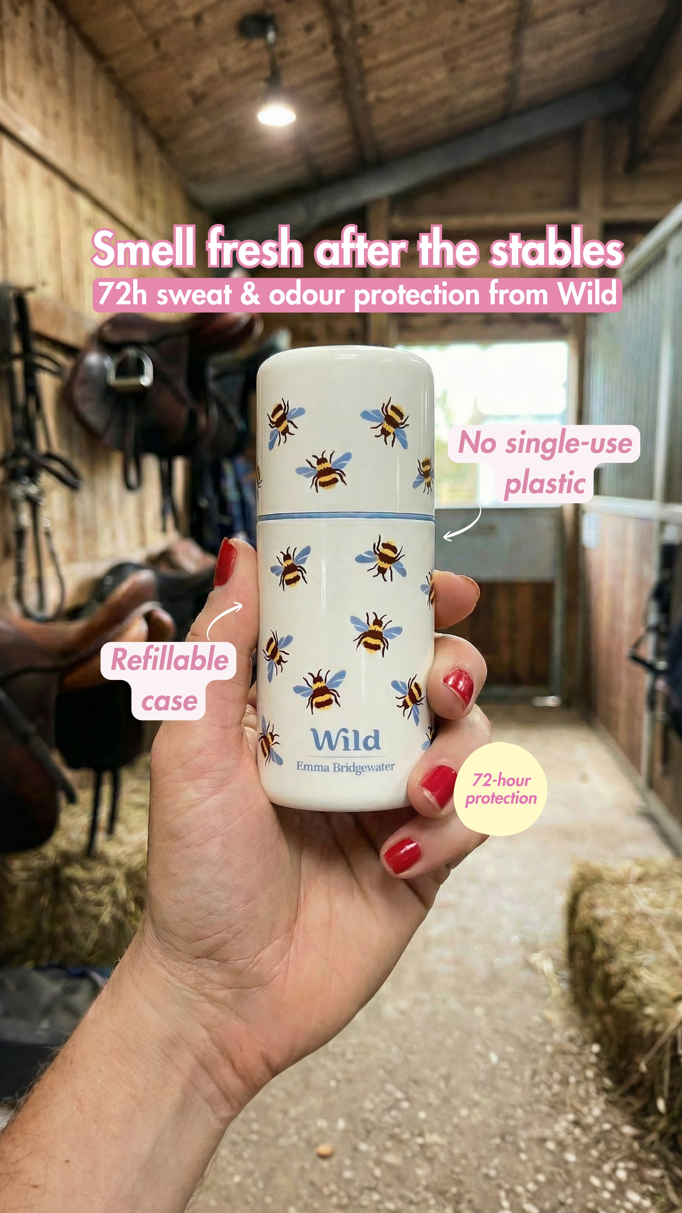 Wild Facebook ad: Pick your refillable case. We’ll bring the 72h protection.