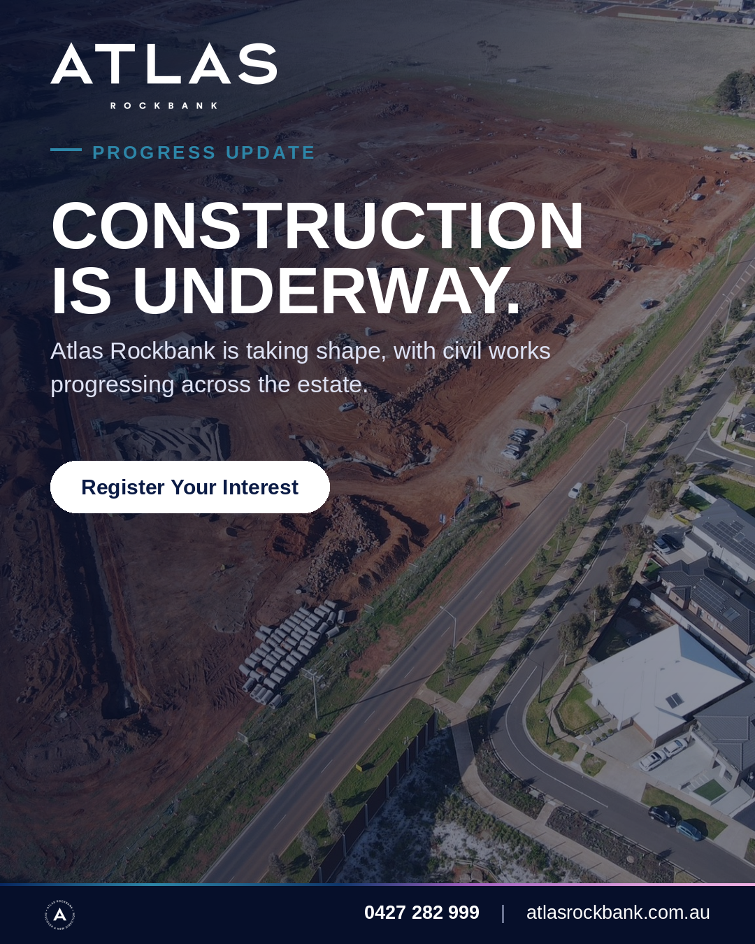 Atlas Rockbank Facebook ad: Land from $320,000