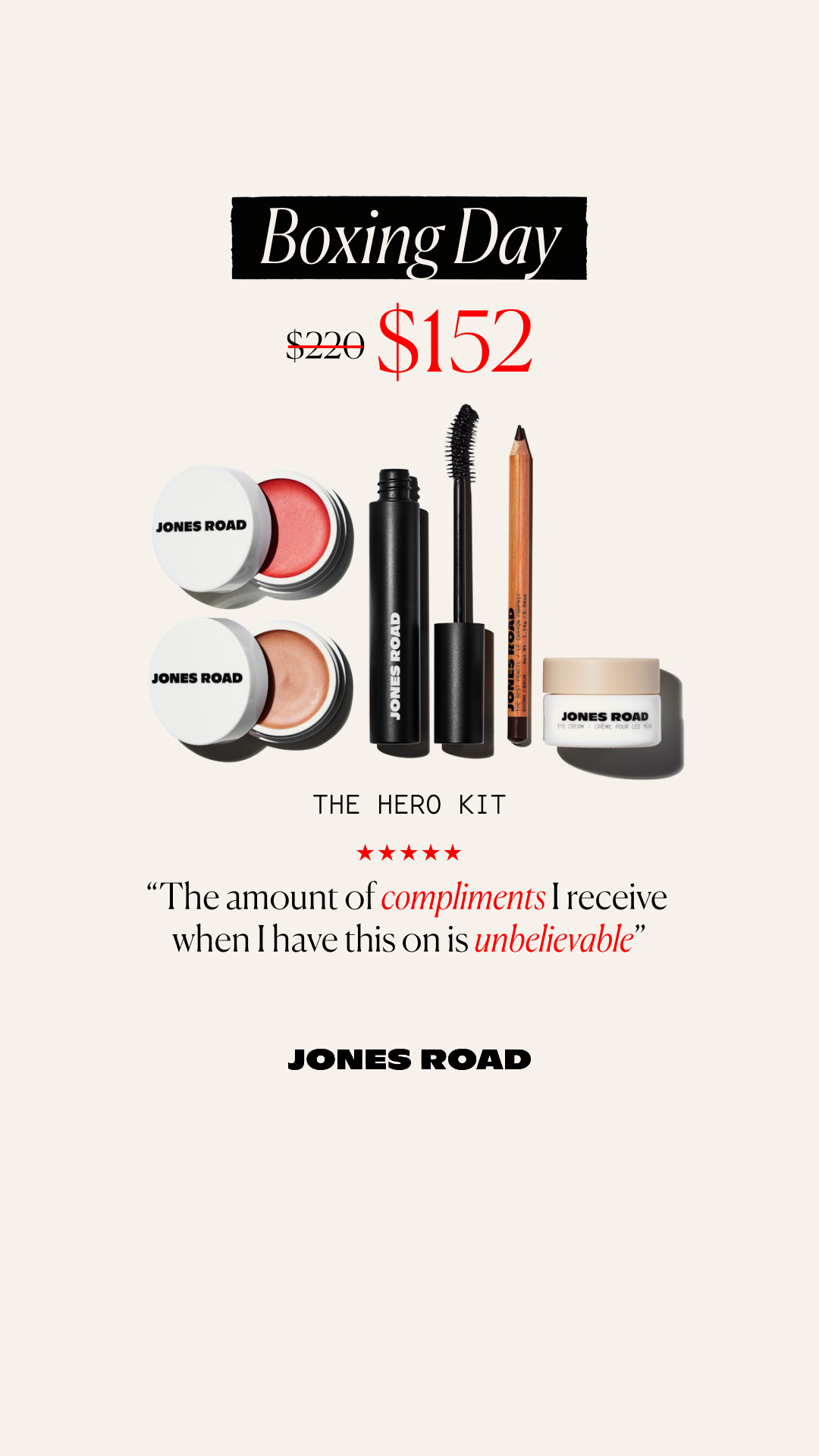 Jones Road Beauty Facebook ad