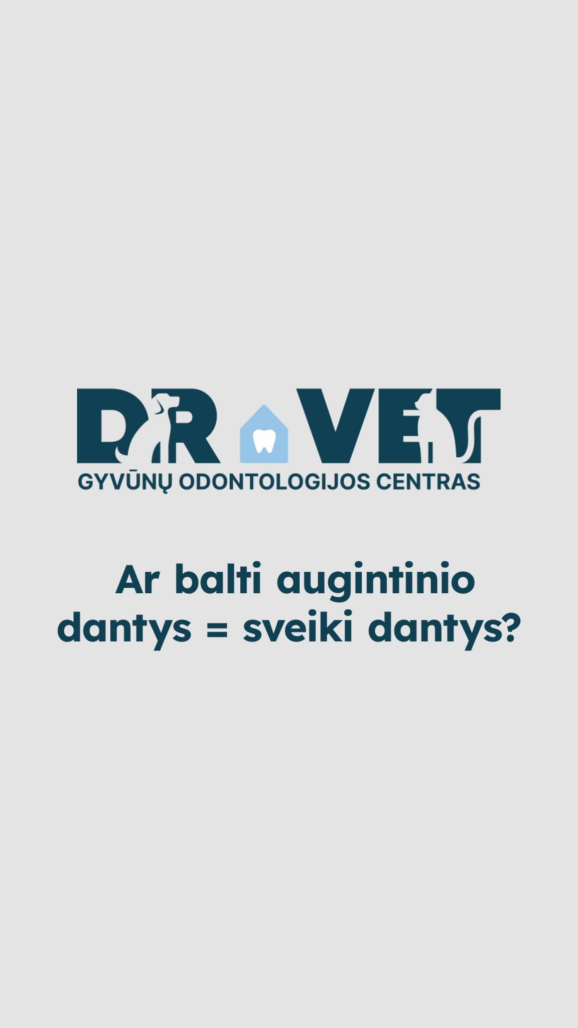 DR.VET Odontologija Facebook ad: Jūsų augintinio dantys balti ir gražūs, todėl atrodo…