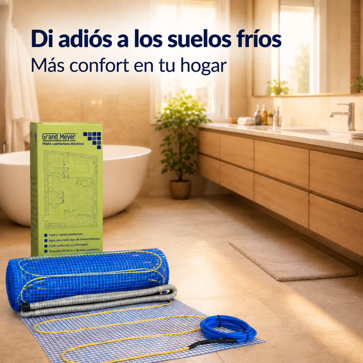 Nordic Comfort Europe Facebook ad: Llega el otoño… y vuelven los suelos fríos.