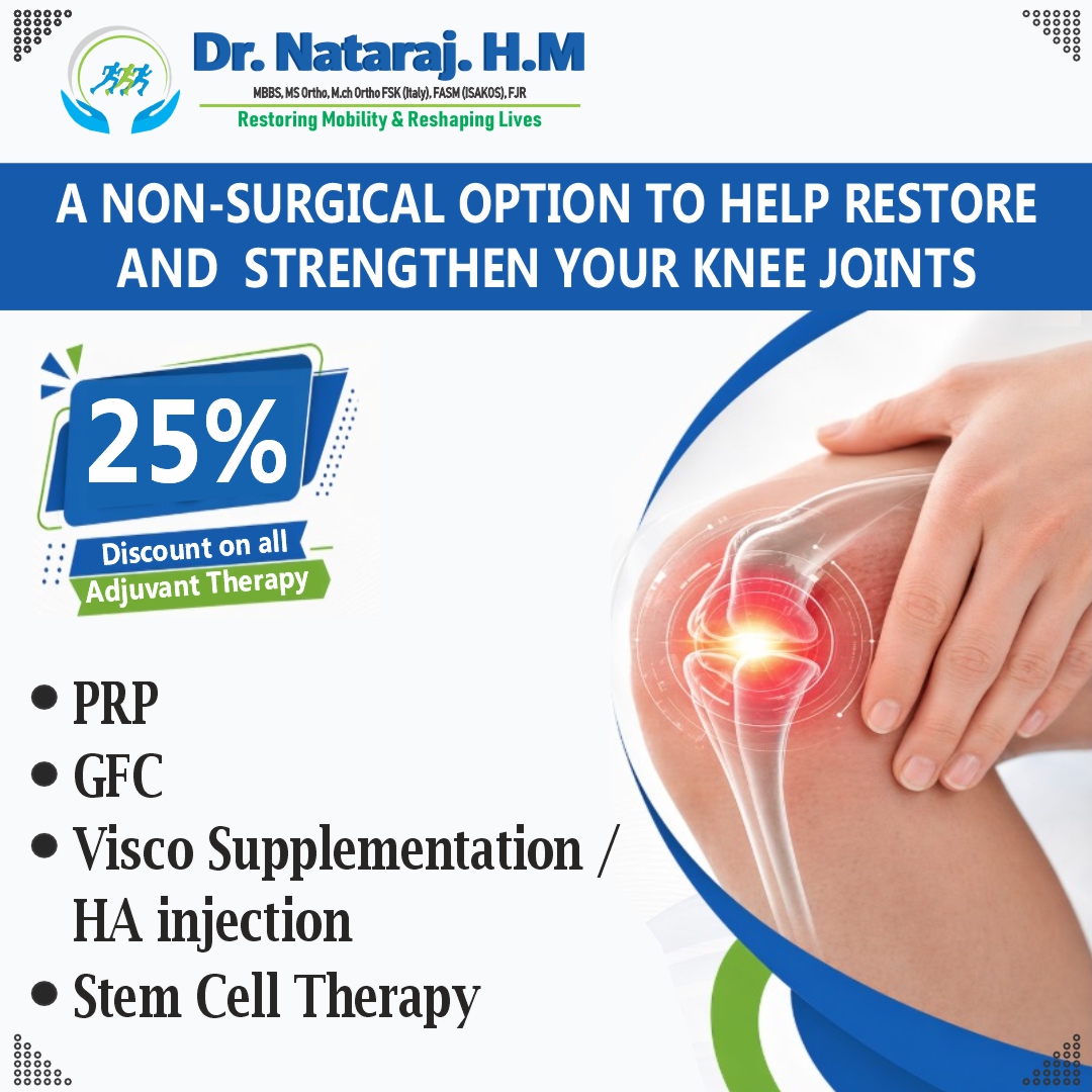 Knee and Shoulder -Dr.Nataraj H M Facebook ad: Knee Pain? No Surgery Needed!