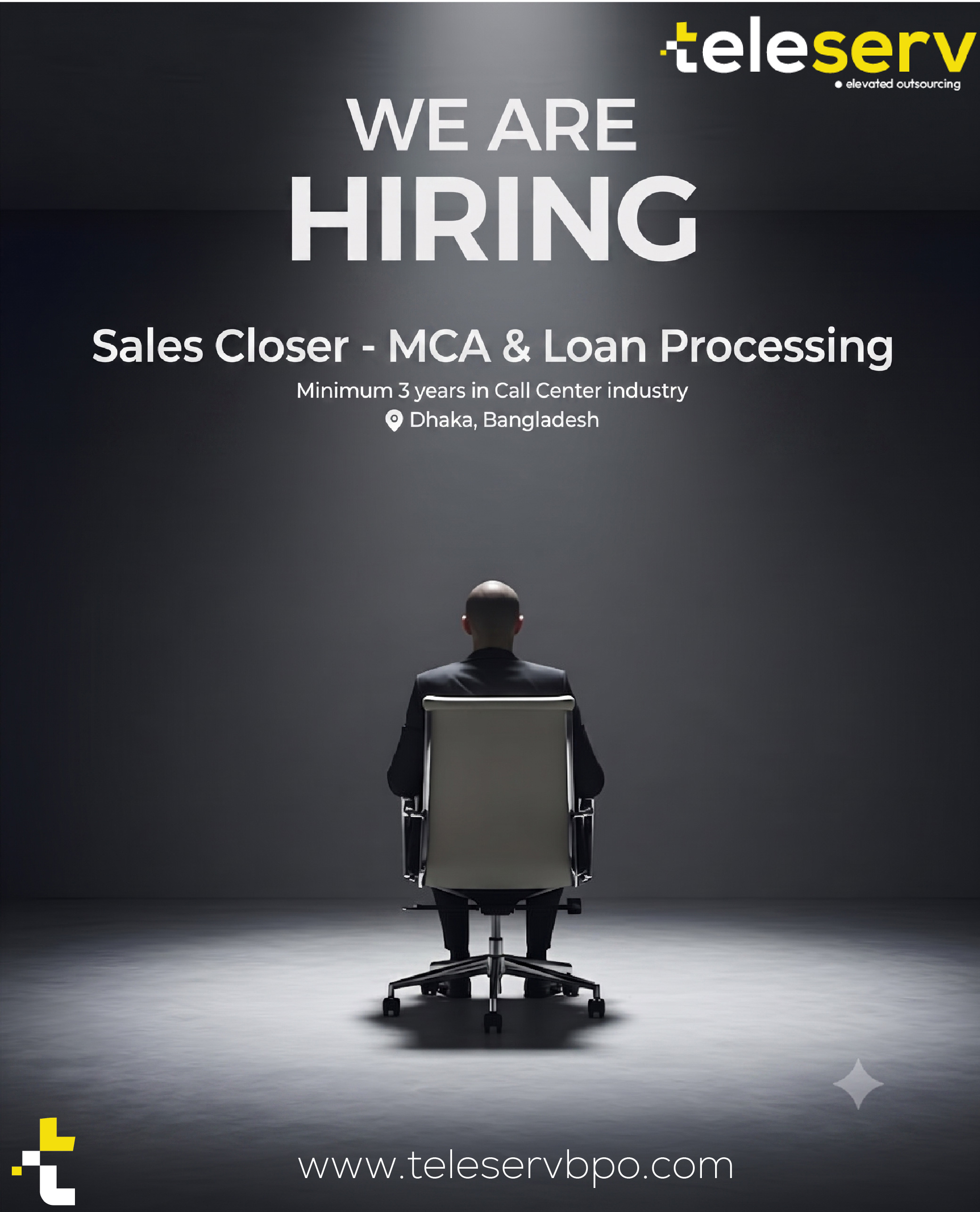 Teleserv BPO Facebook ad: Sales Closer - MCA & Loan