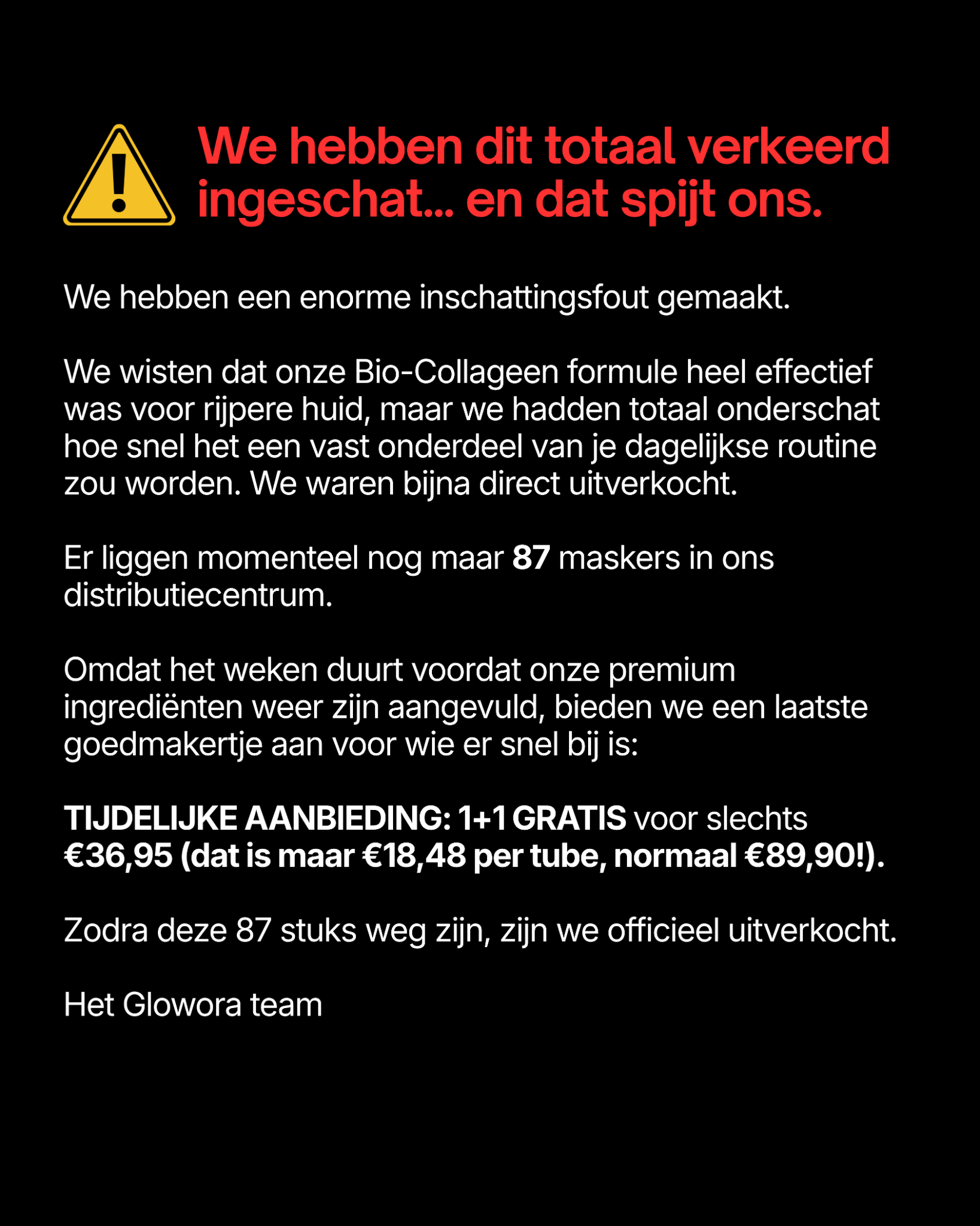 Glowora Facebook ad