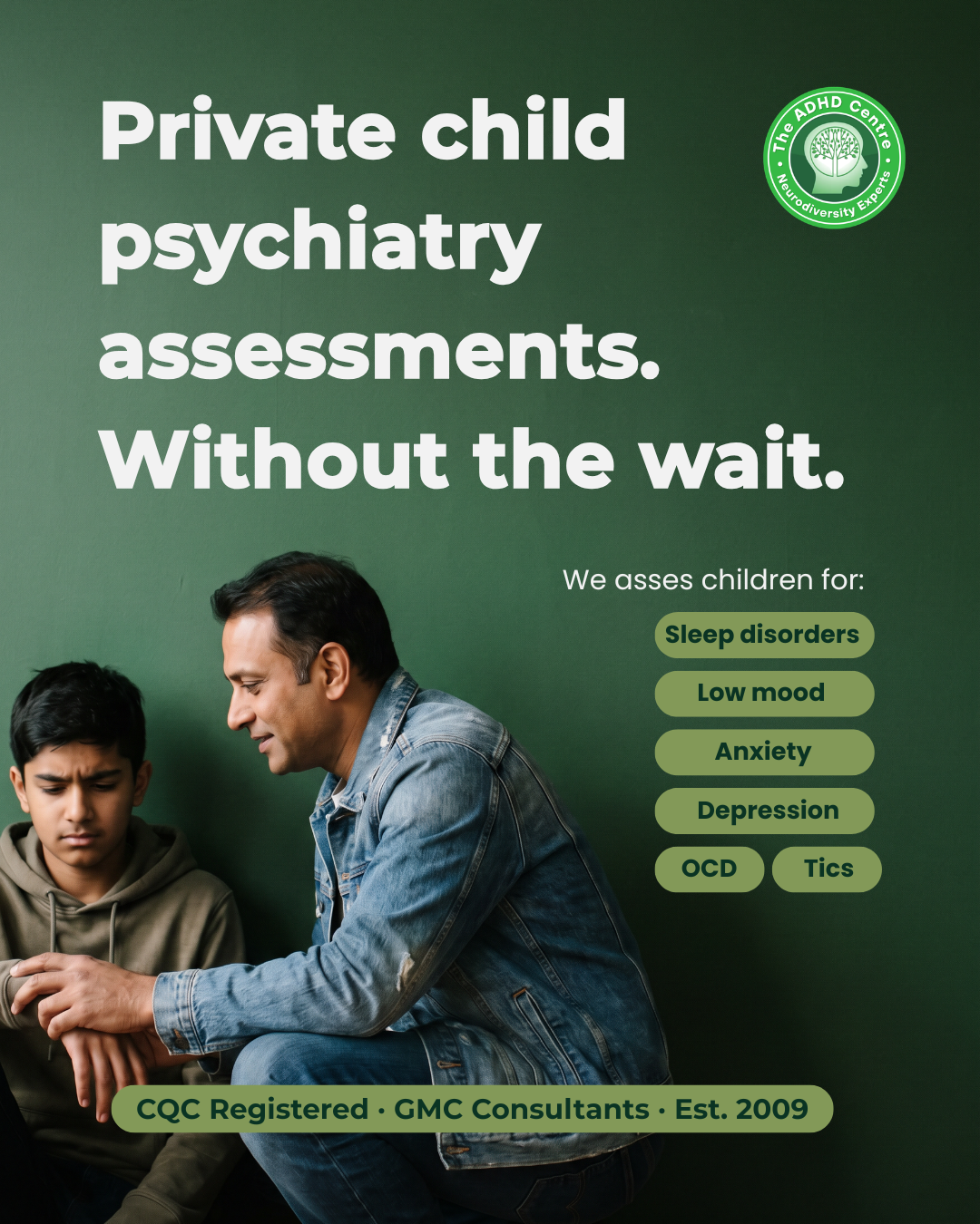 The ADHD Centre Facebook ad: Expert Child Psychiatry Assessments