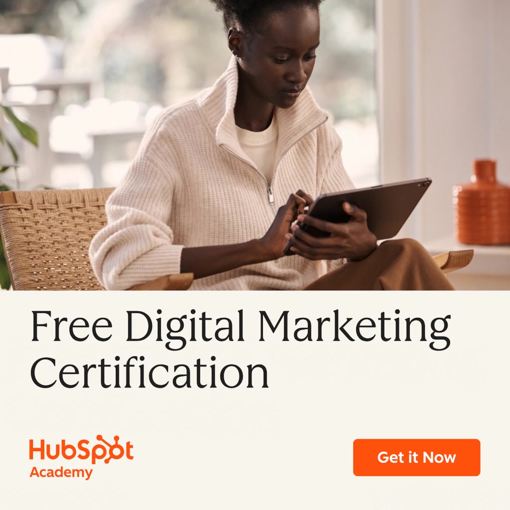 HubSpot Academy Facebook ad