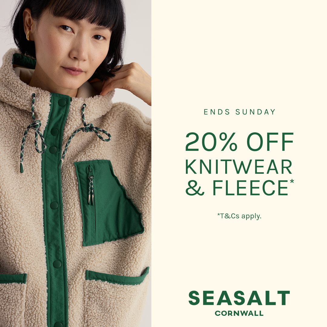 Seasalt Cornwall Facebook ad: 20% Off Knitwear & Fleeces