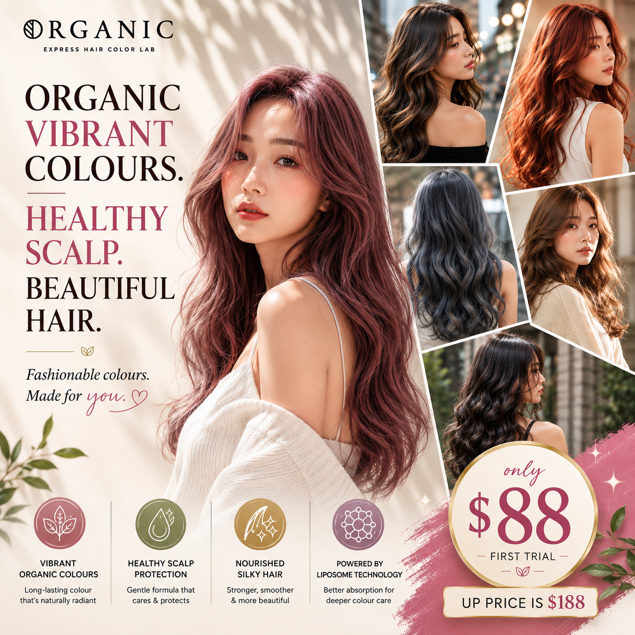 Organic Express Hair Color Lab Facebook ad