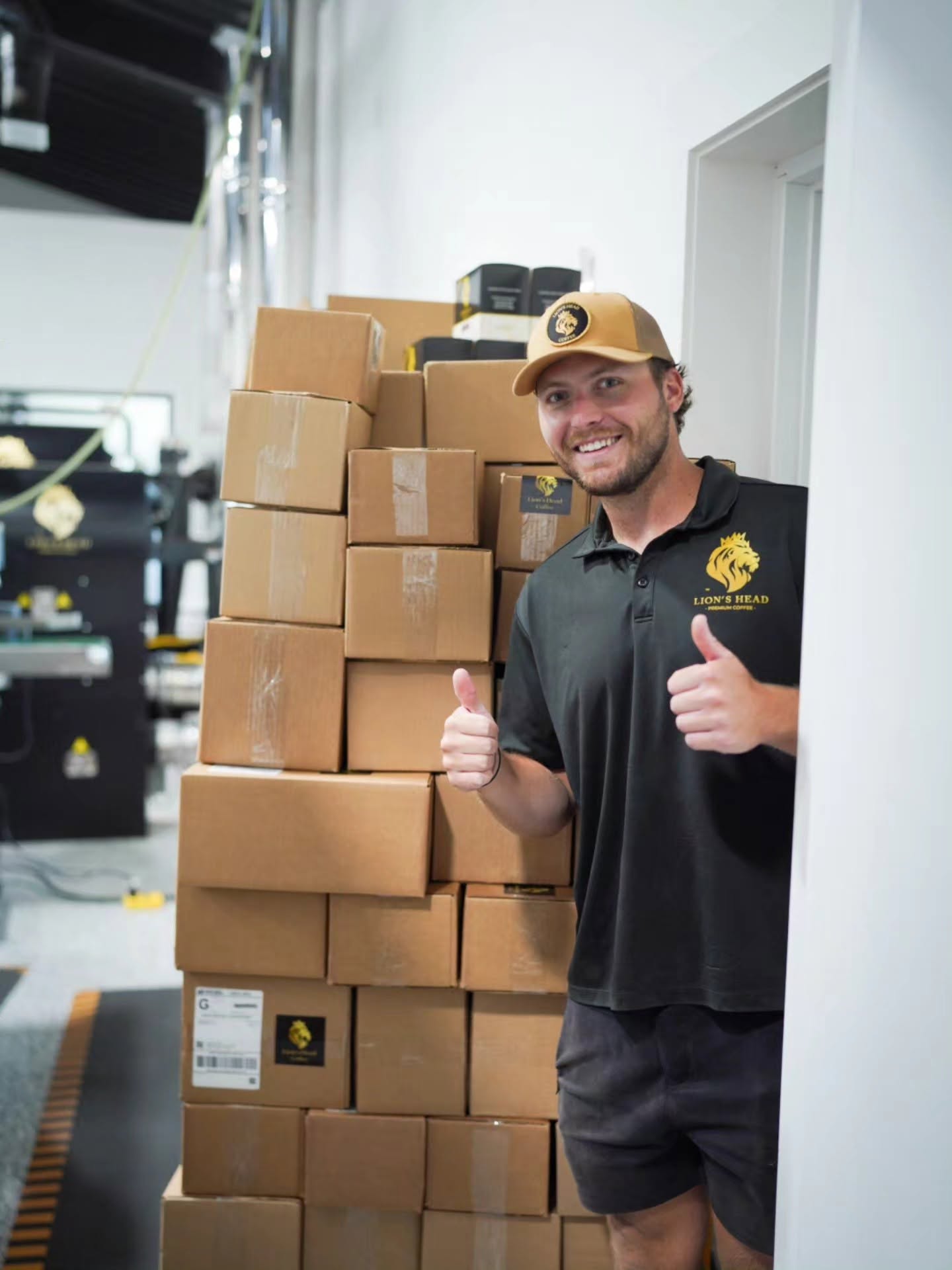 Lion's Head Coffee Facebook ad: The face of the man trusting God will…