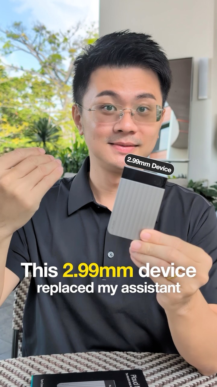 Adam.Digital Facebook ad: This 2.99mm device replaced my meeting assistant.