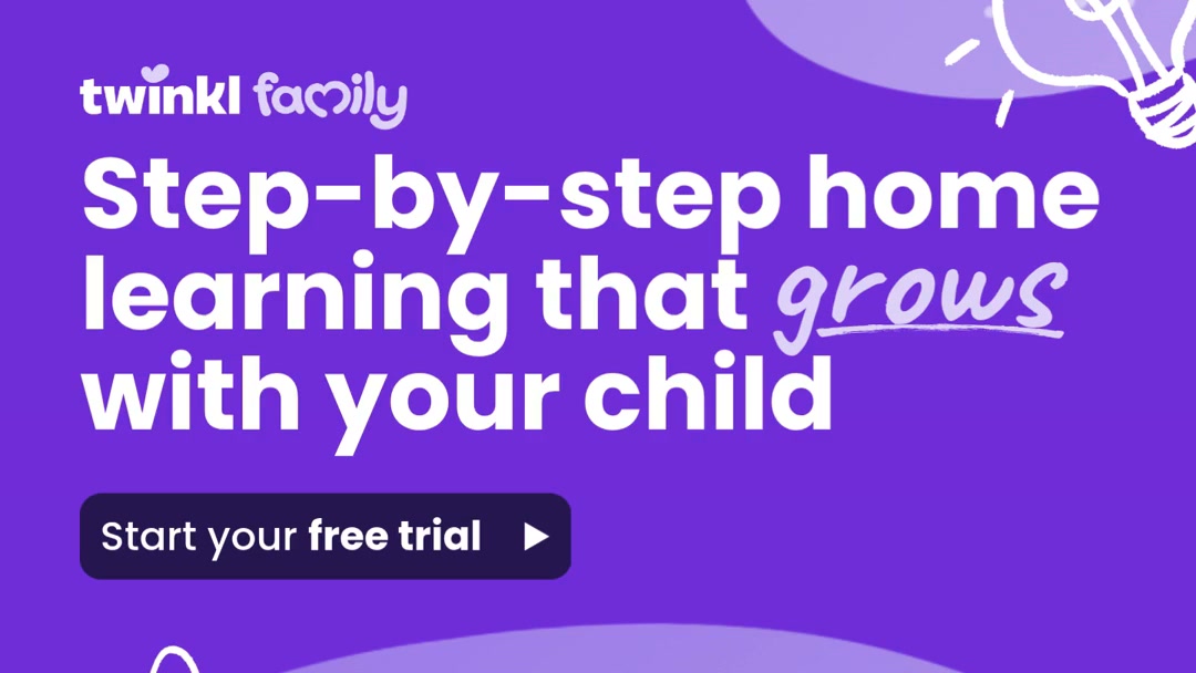 Twinkl Family Facebook ad: Free trial