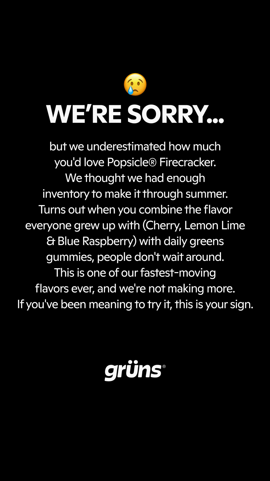 Grüns Facebook ad
