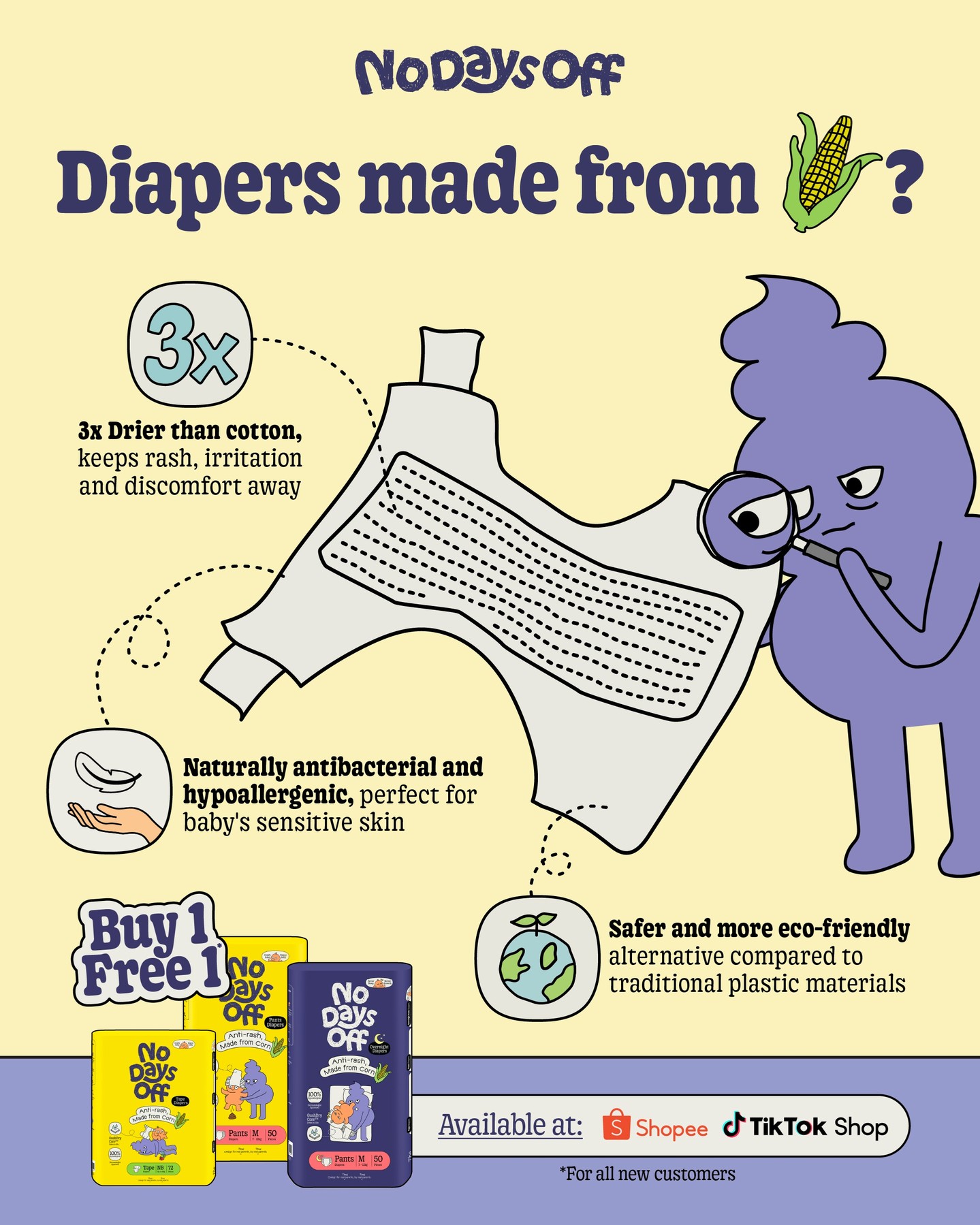 No Days Off Diapers Singapore Facebook ad