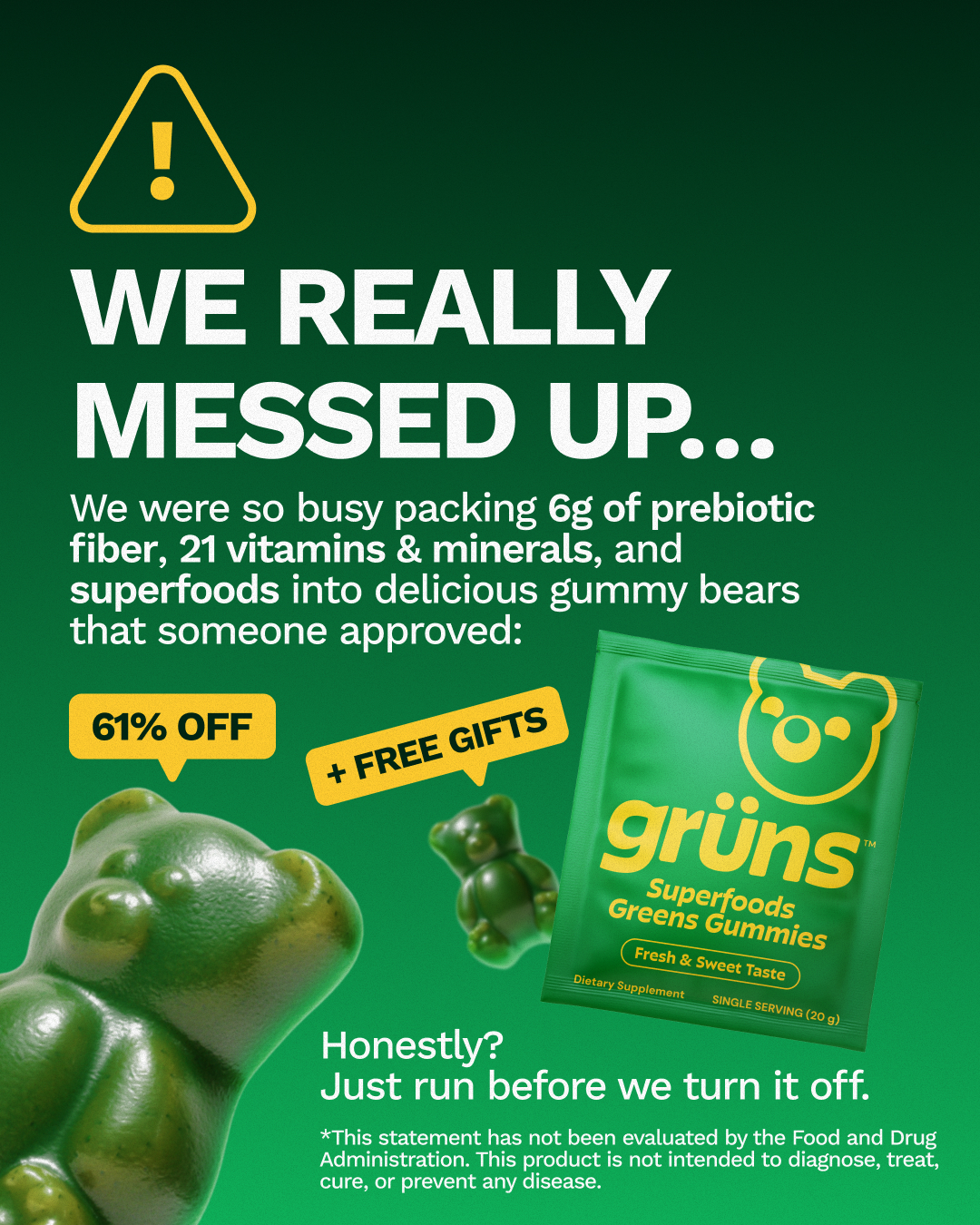 Grüns Facebook ad