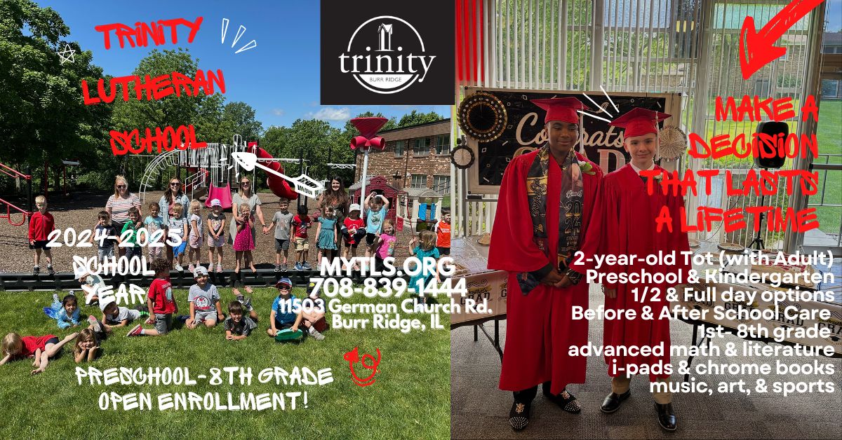 Trinity Lutheran School Facebook ad: Enroll Today @ Trinity