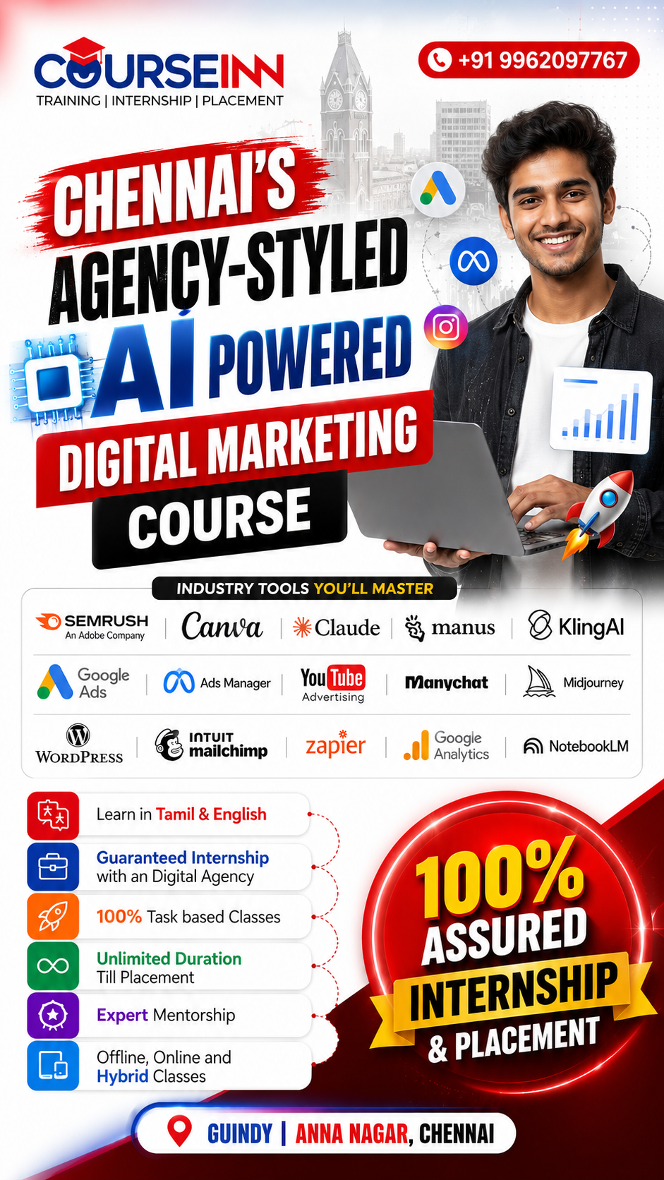 Courseinn Academy Facebook ad: Chennai’s #1 AI-Powered Digital Marketing Course |…