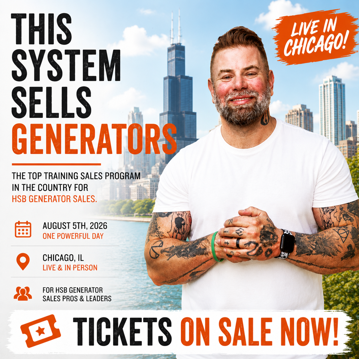TSSG Facebook ad: Field Tested Live. Chicago. August 5th.