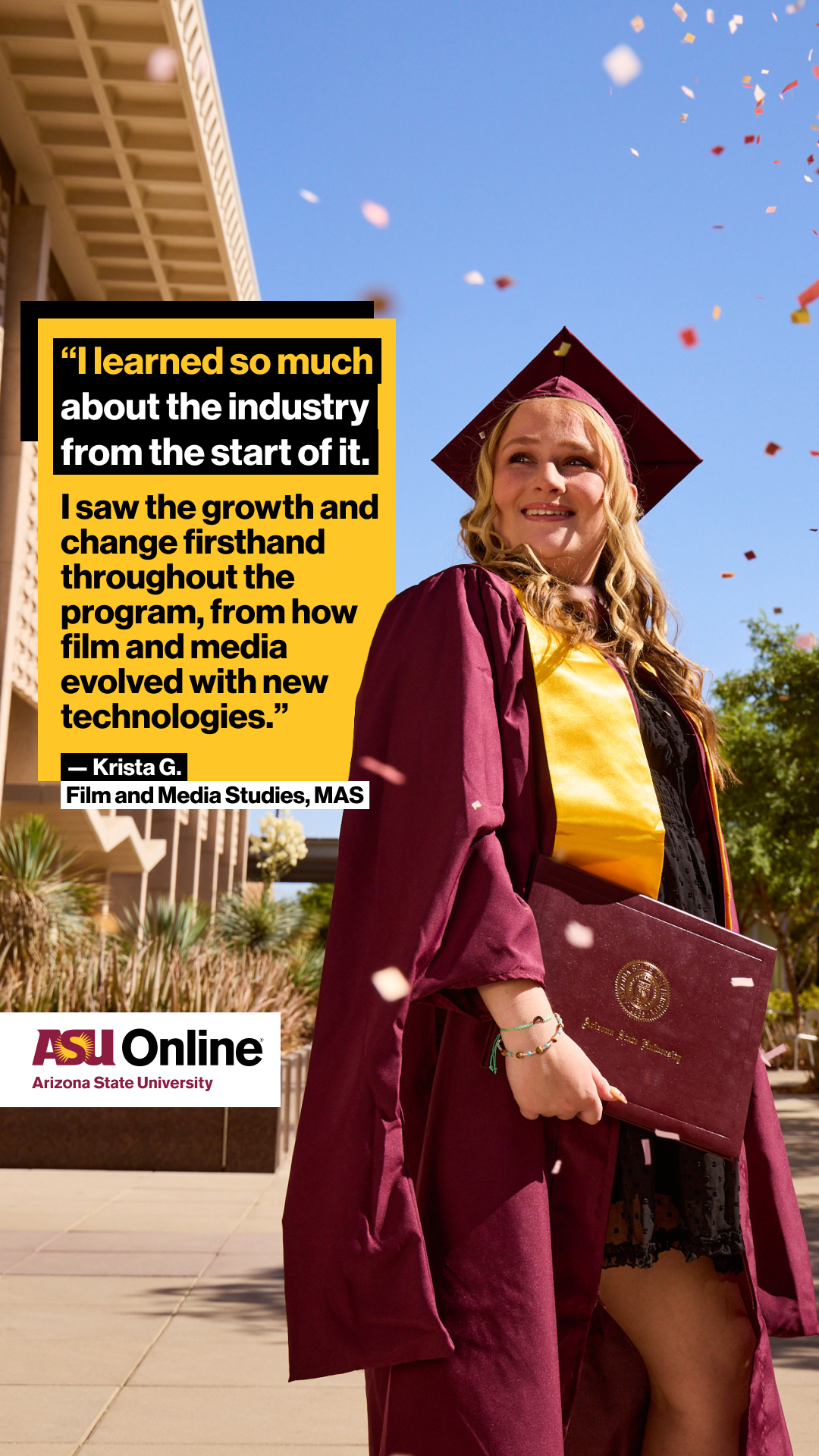 ASU Online Facebook ad